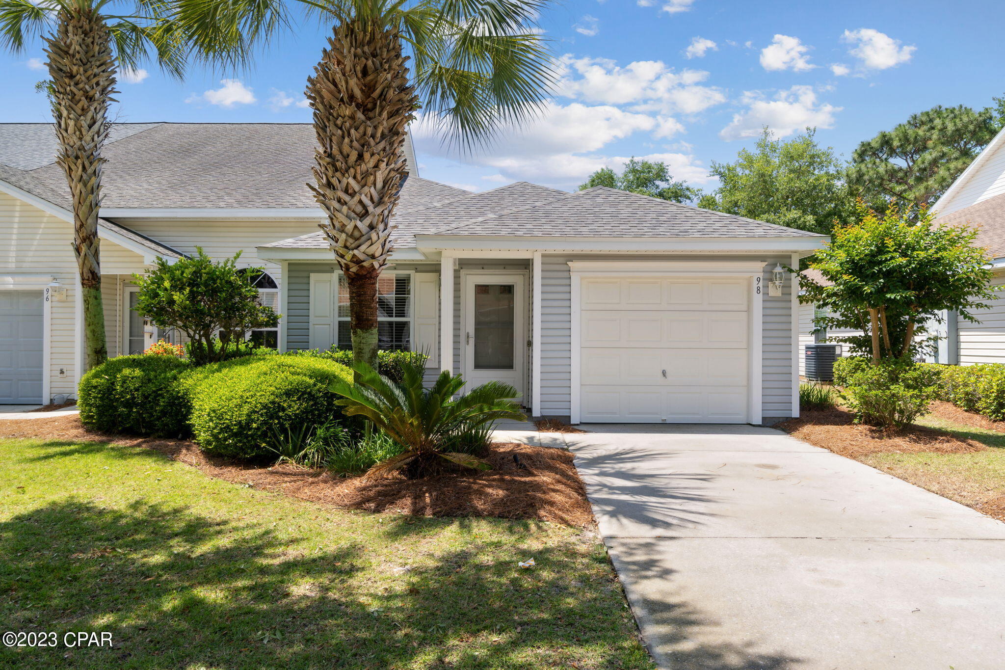 Beautifully remodeled furnished 2-bedroom 2 bath duplex available May 1st.  This home is located in Palmetto Trace.