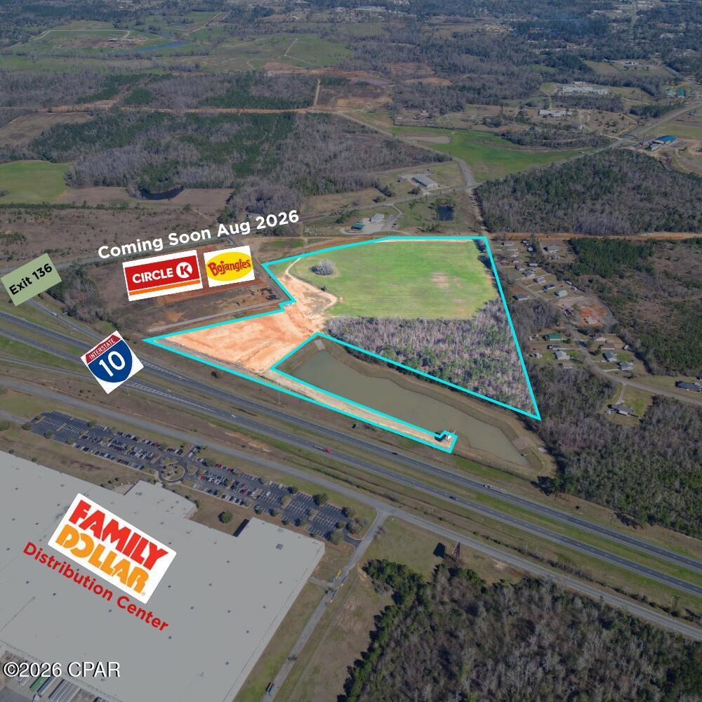 This 40± acre parcel at 00 Charlies Way in Marianna, Florida presents a rare opportunity for a mixed-use development or long-term land investment near the growing I-10 Exit 136 corridor. With convenient interstate access and proximity to ongoing commercial and industrial development activity, the site is well-positioned for future uses such as retail, hospitality, service-based commercial, residential, or other complementary mixed-use concepts.
Marianna and Jackson County continue to gain attention as a Northwest Florida growth market, supported by I-10 connectivity, available infrastructure, and nearby development initiatives including the Marianna/Jackson County Distribution and Construction Services Park, which promotes industrial, distribution, and commercial growth near Exit 136.