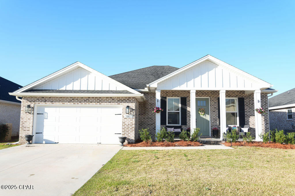 Stunning All-Brick Home in Desirable College Station - A True Dream Home!

Welcome to your forever home in one of Bay County's most sought-after neighborhoods! This gorgeous all-brick residence offers the perfect blend of luxury, comfort, and functionality with a highly desirable Floor Plan. From the moment you step inside, you'll be captivated by the spacious open floor plan that creates an inviting atmosphere for both everyday living and entertaining.

The chef's kitchen is a standout feature, with custom solid wood cabinetry, stunning quartz countertops, and upgraded light fixtures that elevate the space. The home also boasts luxurious finishes throughout, including upgraded doors, insulation, trim, and Low E windows that provide energy efficiency and a serene living environment. You'll love the luxury vinyl flooring that spans the entire home, offering both style and durability.

Escape to the spa-like master bath where you'll find a freestanding tub, perfect for relaxing after a long day. The home also offers a host of thoughtful upgrades, such as garage flooring, custom cabinets and elegant blinds throughout. 

This home also includes underground utilities, lighted streets, and lush Zoysia grass in the beautifully landscaped yard—perfect for those who appreciate a pristine setting. The home is not only stunning but functional, offering a blend of modern convenience and luxury finishes that will make College Station your perfect next move. Seller willing to pay closing costs for VA Financing.

Don't miss out on the opportunity to make this dream home yours—schedule a showing today!