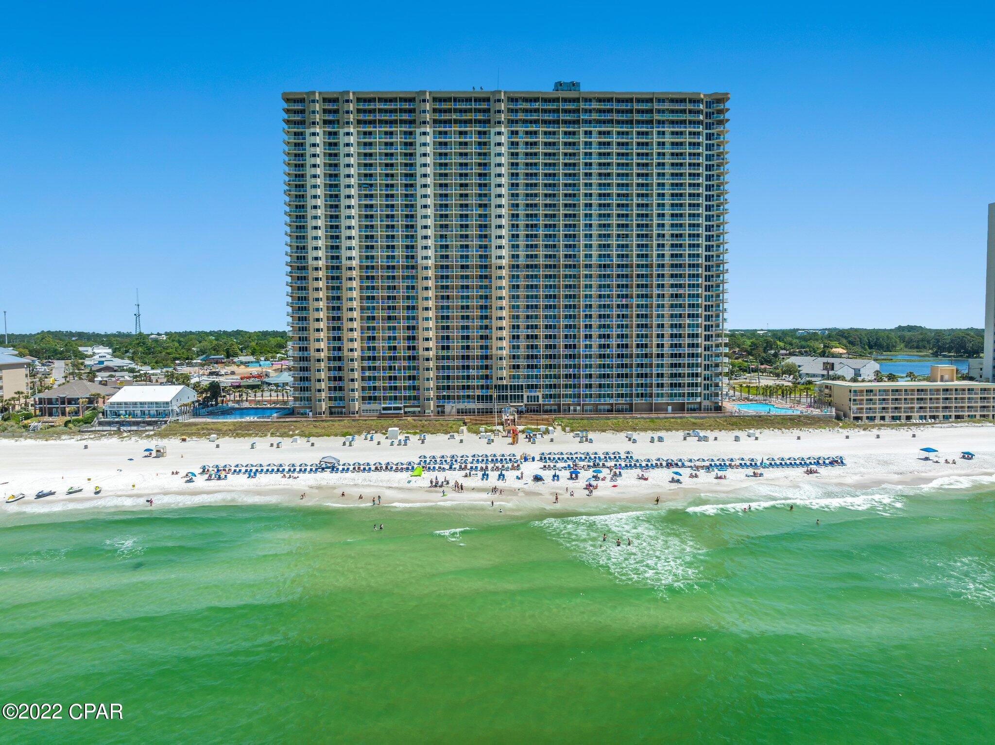 One of the best layouts on the beach offering a large balcony, Gulf front master and a separate bunk room that can be separate almost creating another room!

Unit has been recently updated and is a rental machine, contact listing agent for rental numbers and buyer to obtain rentals if signing with current management company.

Tidewater Beach Resort offers more than enough amenities for fun and relaxation: a heated indoor pool; two outdoor pools with hot tubs; a fitness center with a spa, a steam room, and a sauna; a theater-style movie/media center; an arcade/game room; a restaurant; a coffee shop; and a tropical bar. But the best part is the