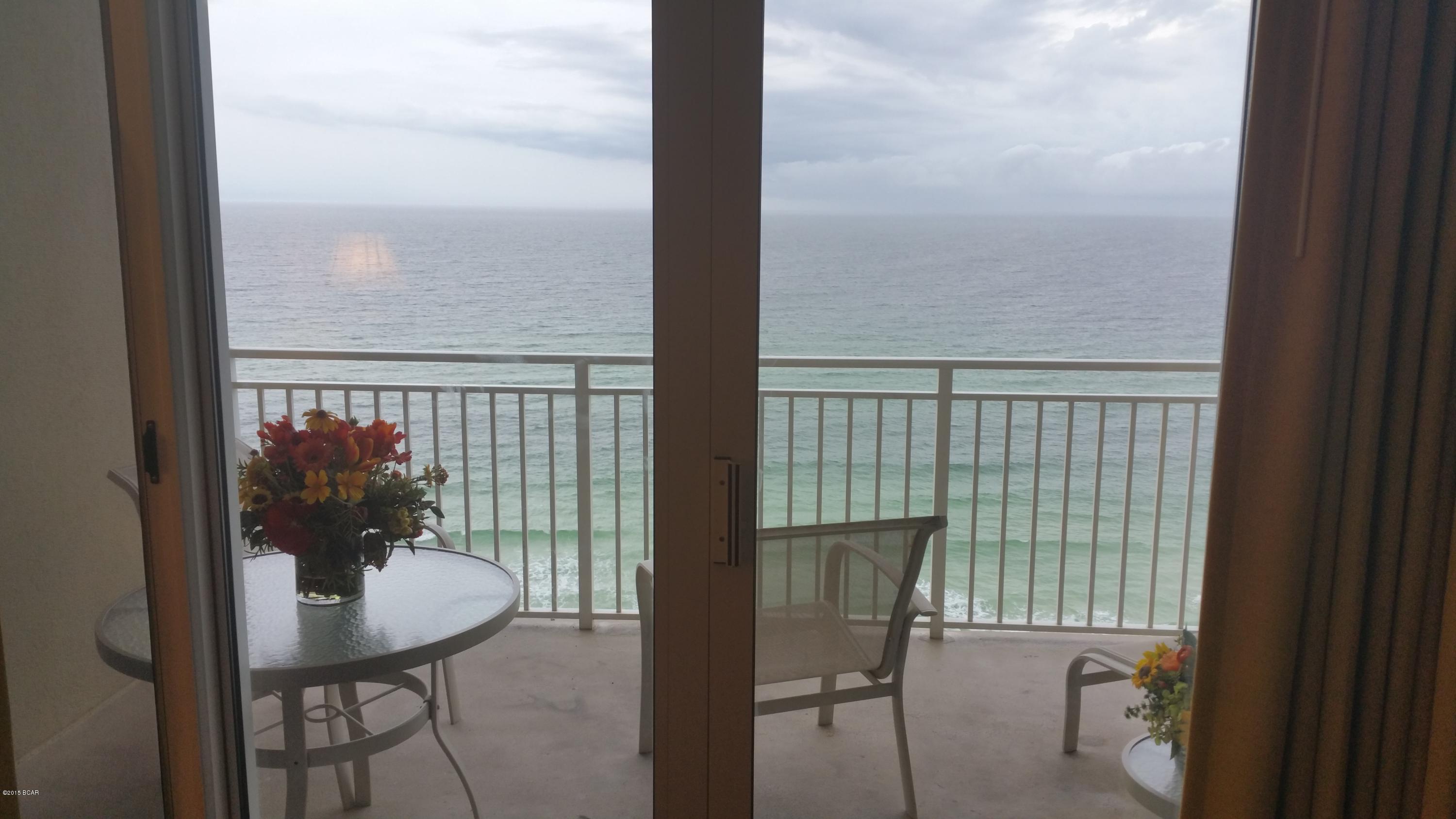 This beautiful 12th floor 2 Bedroom, 2 Bath unit is one you need to see. Enjoy the beautiful sunsets, sugar sand beaches with Emerald Green water. This is a great buy in a much desired complex. Emerald Beach Resorts boasts a large gulf front lagoon pool surrounded by a hand-laid sundeck. Other amenities include a high definition theater, health and fitness center, two additional heated swimming pools. The layout is open with panoramic views of the gulf from the master bedroom, kitchen, and living room. The kitchen is appointed with granite counter tops while crown molding is found throughout the living area and master bedroom. Tiled floors. All information is believed to be correct but should be verified by the Buyer.