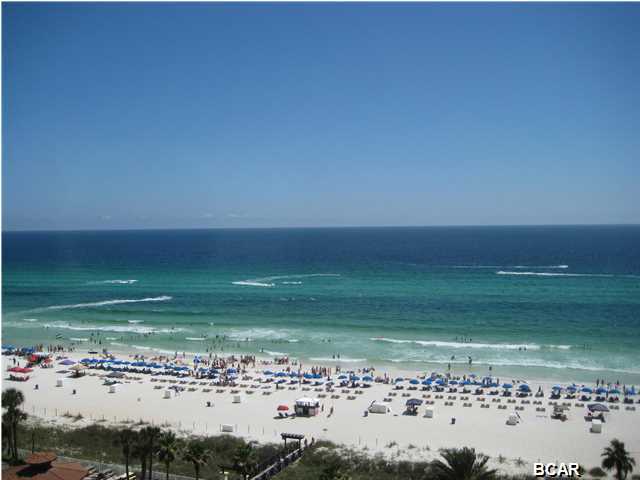 Property conveys with private 10th floor parking space! Come see this beautifully decorated, mid floor, C Plan featuring a Gulf front master bedroom and living room overlooking the worlds most beautiful beaches. This exceptional property sleeps 6 comfortably when utilizing the convertible couch in the great room. Upgrades include newer paint, new convertible couch and tile floors throughout. Enjoy the incredible views of the the Beach, Gulf and the second largest Gulf front pool in Bay County from your oversized balcony. Shores of Panama exceptional amenities include: an indoor heated pool, modern fitness center with top of the line equipment, hot tub, spa, sauna, massage therapy, and steam room. This complex also has easy access covered parking, conference rooms, two tiki bars, scheduled Kids Club activities and beach rental services. All room dimensions area approximate and should be verified by the Buyers if important. This property conveys fully furnished and rental ready.