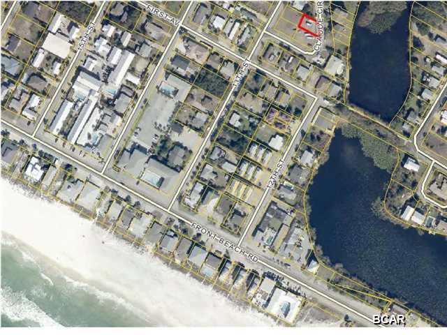 BEST DEAL ON THE WEST BEACH! ONE Block to the beach. Ready to build.  Sewer is located on Claude Cir. ''SURVEY ATTACHED'' Owner can build height up to 45 feet. Possible lake and gulf views. What a location for this price!
