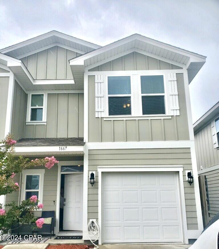 Welcome to Landin's Landing. Come check out this end-unit townhome in the heart of Lynn Haven conveniently located near schools, shopping, restaurants. The downstairs offers a spacious kitchen open to the dining and living space, and the half bath. Upstairs, you'll find three spacious bedrooms and two full baths. The primary suite offers a walk-in closet and large bathroom with double vanities and a walk in shower. This unit backs up to a beautiful green foliage space, so there are no neighbors behind you! There's a porch out back to spend your evenings grilling, hanging out, and enjoying some time outdoors. This home is located only 13 miles from PCB and 13 miles from Tyndall Air Force Base!