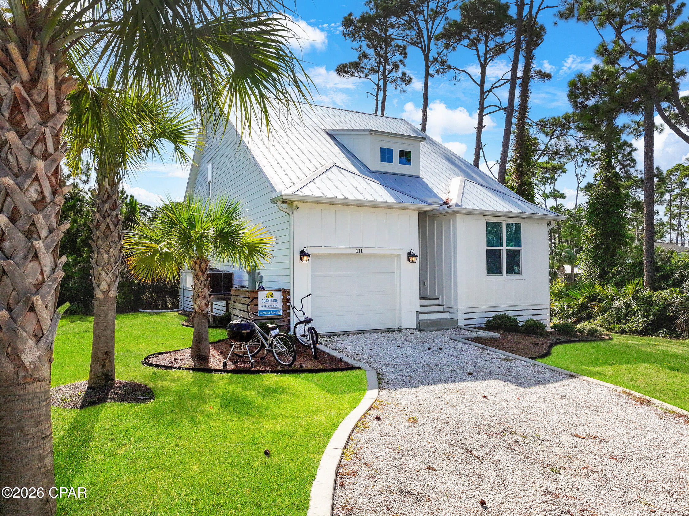 CUSTOM-BUILT COASTAL RETREAT WITH ST. JOSEPH BAY VIEWS! Welcome to this beautifully designed 4-bedroom, 3-bath home in the desirable Villa Del Sol community on Cape San Blas, where coastal charm meets modern comfort. Offered fully furnished with a proven rental history, this home is the perfect opportunity for a full-time residence, vacation getaway, or income-producing investment. Designed with family and entertaining in mind, the spacious floor plan features a main-level primary suite, three additional guest bedrooms, and a quaint indoor play area for the kids. Upstairs, you'll find a versatile flex space currently used as a home office, offering endless possibilities for a media room or reading nook. Enjoy Villa Del Sol's outstanding amenities, including a community pool, pickleball courts, and boardwalk access to the sands of the Gulf. Located directly across from the scenic Loggerhead Trail, you'll love the convenience of walking, running, or biking through one of the area's most picturesque stretches of Cape San Blas. Experience the laid-back beach lifestyle the Forgotten Coast is known for, with Port St. Joe just a short drive away for boutique shopping, waterfront dining, and live music. Whether you're seeking relaxation, adventure, or a strong investment opportunity, this exceptional coastal home delivers it all.