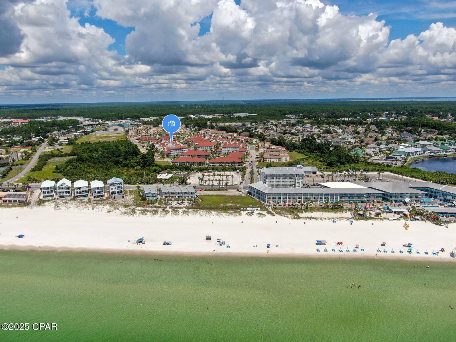 Beautifully updated and fully furnished second-floor condo just steps from the beach in the highly desirable Horizon South Resort! This turnkey 1-bedroom, 1.5-bath unit also features convenient hallway bunks, making it an excellent vacation getaway or rental investment. The spacious kitchen offers plenty of functionality, while the well-designed floor plan provides comfortable coastal living. Rental-ready and priced to sell, this condo is located in one of Panama City Beach's most popular gated resorts, just minutes from Pier Park, dining, shopping, and entertainment.  Resort amenities include a gated entrance, direct beach access, grills, four swimming pools, tennis courts, basketball courts, a playground, a hot tub, mini golf, a gym, and more.  Don't miss out on this fantastic opportunity--call today to schedule your viewing!
