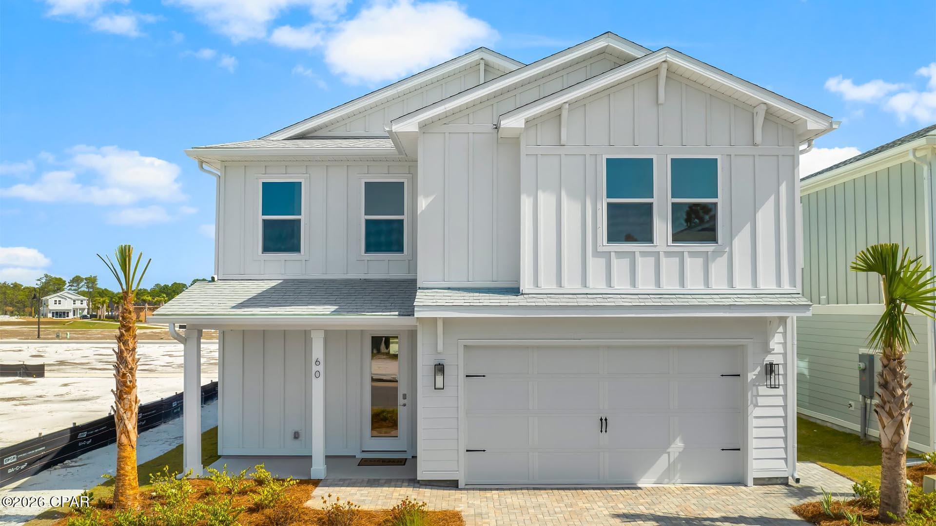 Welcome to the Brayden floorplan, a new construction home in Port St Joe, Florida. This stunning two-story home boasts of over 2,700 square feet of elegant living space, natural light, and luxurious features. Our Brayden floorplan features 5 bedrooms, 3.5 bathrooms, 2 stories, and a spacious 2 car garage.

Upon entering the Brayden, you are welcomed by a large, open living space, brightly lit by numerous windows. The open kitchen sits overlooking the dining and living area, complete with quarts countertops, white craftsman style cabinetry, a farmhouse sink, a gas burning stove top, and stainless-steel appliances. Entertaining will be a breeze in the opening living area which overlooks the cover patio in the back of the home.
Beyond the living space, you will find a secluded hallway that leads to the primary suite. Not one, but 2 walk-in closets can be found in the primary suite with wood shelving. The primary bathroom is complete with luxurious features including a zero-entry tile shower, large vanity with 2 undermount sinks and quartz countertops, and a private water closet.

Heading back to the foyer, you will enter the stairway to the second floor. First you will find the flex space that can be used as an office, playroom, game room, etc. All three guest bedrooms host walk-in closets with wood shelving. One of the bedrooms features its own private bathroom.
Beyond the luxurious interior features, this home is also equipped with Smart Home Technology. This thoughtful integration of technology ensures that your new home is perfectly designed to meet the demands of modern life. Our homes are built with quality materials and workmanship throughout, with superior attention to detail and with your family in mind. Enjoy peace of mind knowing you are cover by our one-year builder's warranty.

Enjoy all the amenities the WindMark Beach community has to offer complete with beautiful new homes, local food, shopping, boardwalks, and beach access! Windmark Beach amenities includes two pools, BBQ grills, 11 dedicated beach accesses, the village center, boardwalk, and is pet friendly! The community is golf cart friendly, and dogs are allowed on the beach in Windmark! Located directly across from the Gulf, you will find beautiful beaches within walking distance, and local restaurants close by. These homes offer easy access to Tyndall Air Force Base (21.7 miles away), Panama City Beach (39 miles away), and downtown Port St. Joe (only 4 miles away). Come see why the Brayden is the newest, most popular plan at WindMark beach. Contact us today for more information.