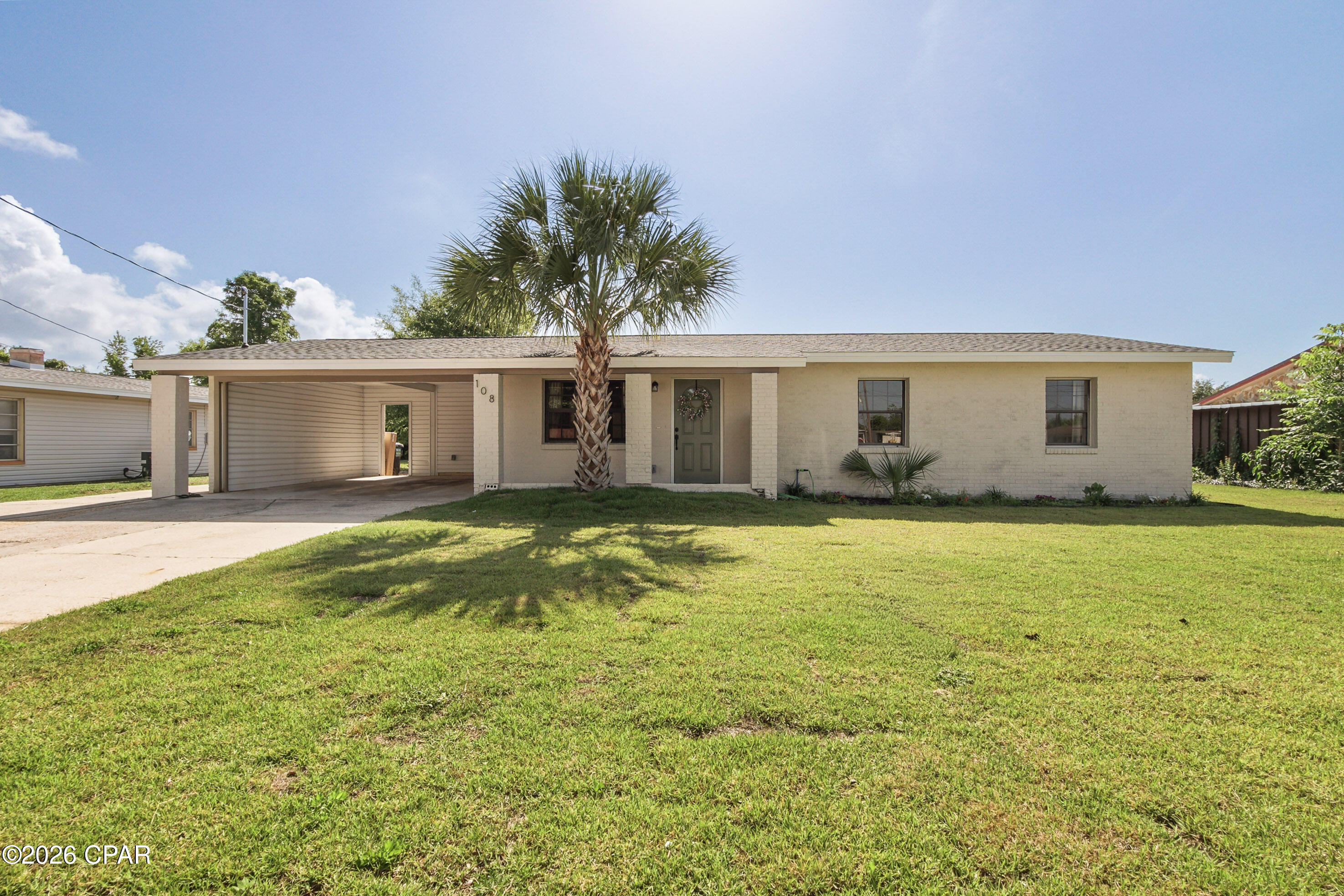 Fully renovated and thoughtfully designed, this rare 5-bedroom, 4-bath home offers an incredible amount of space, flexibility, and comfort in a great convenient location, just minutes from Tyndall Air Force Base. The stand out feature of this home is the THREE primary suites with ensuite baths, perfectly for multi-generational living, extended guests, large families, or anyone needing flexible living arrangements without sacrificing privacy.
From the moment you walk in, the home feels remarkably larger than its 1,806 square feet thanks to the smart, spacious layout and generous room sizes throughout. The recently completed renovation brings modern style and peace of mind, with extensive upgrades already done for you. (Be sure to review the detailed upgrade list available in the MLS documents section.)
Outside, the oversized privacy-fenced backyard is a standout feature -- offering endless possibilities for entertaining, pets, play, gardening, or even adding the pool of your dreams. The huge concrete patio creates the perfect outdoor gathering space for cookouts, firepit nights, or simply relaxing in your own private retreat.
Additional highlights include: Flood Zone X for added peace of mind; large, functional floor plan with exceptional flexibility;  multiple ensuite bedrooms rarely found at this price point; convenient location close to shopping, dining, schools, and Tyndall AFB;  move-in ready condition with stylish modern finishes throughout.
Homes offering this much versatility and upgraded space are incredibly hard to find. Whether you need room to spread out, accommodate family, or simply want a beautifully renovated home with an amazing backyard, this property delivers.  Make your appointment to see this amazing home today!
