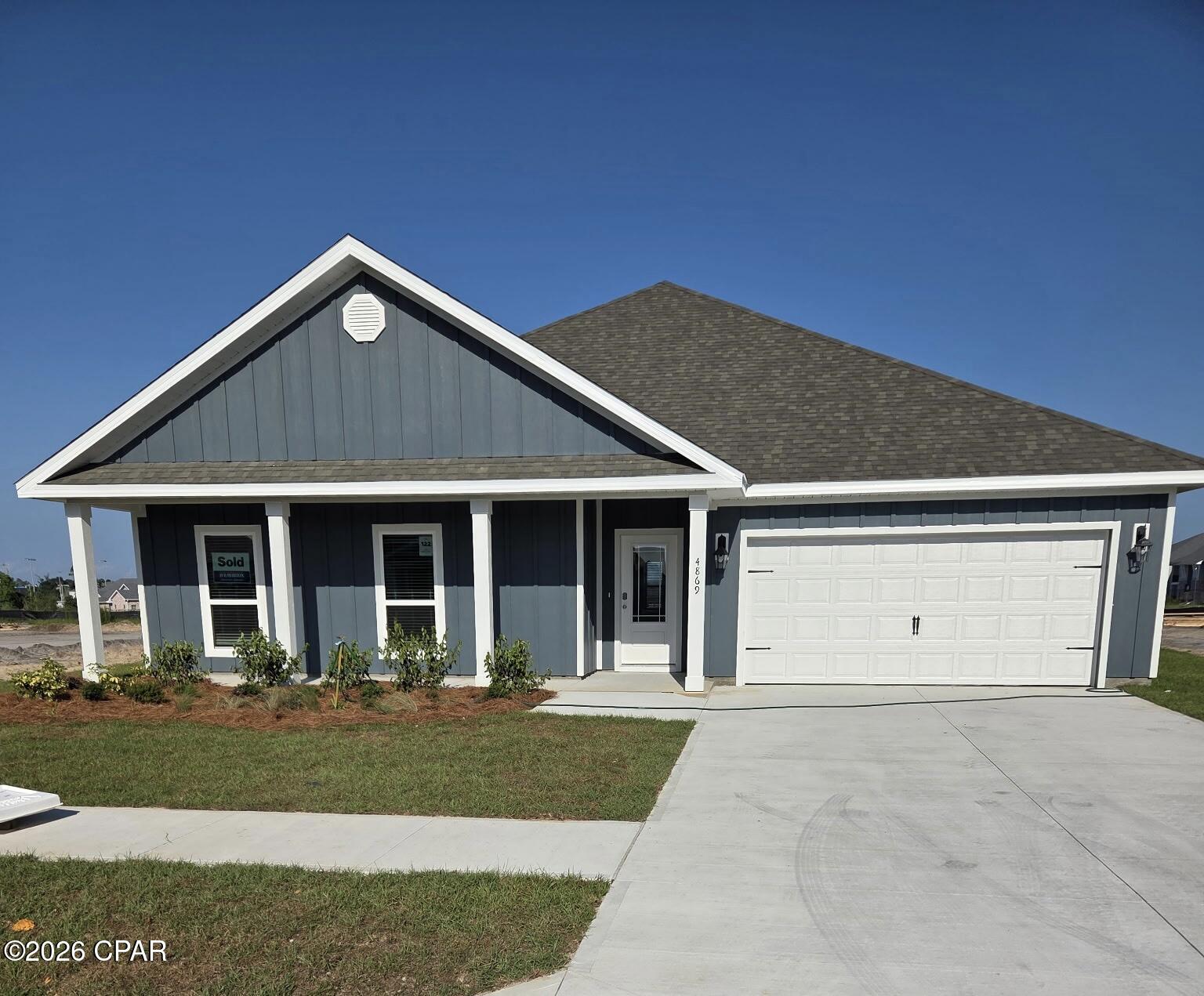 Welcome to the Victoria, a new home floor plan located at Titus Park in Panama City, Florida. The Victoria is a large open floor plan that is a great addition to our Tradition Series homes at Titus Park. The Victoria is a 4-bedroom, 2.5-bathroom, 2 car garage home that has 2,275 square feet on a corner lot and includes many features. It is a popular floorplan built at many of our communities here in the sunny Panama City, Florida. As you approach the Victoria floor plan, you will notice the large covered front porch and beautiful Hardie Board Plus siding that covers all sides of the house. There is also a covered back patio that has plenty of room for patio furniture to enjoy your morning coffee or having friends over.

On the inside of the Victoria, you'll notice the sunlight that radiates throughout the home from the many windows and the EVP flooring throughout the main areas of the home. Each bedroom has plush carpet floors and closets with ventilated shelving. The large open living room has tray ceilings and a ceiling fan and opens to the kitchen and dining area. The kitchen and full bathrooms have beautiful white cabinets and elegant white quartz countertops. The primary bathroom features a double vanity and a separate tub and a shower with glass doors next to a walk-in closet, saving you space in the main bedroom. The guest bathroom also features a double vanity and plenty of cabinet space.

Appreciate the convenience of a Smart Home technology package, featuring keyless entry and an intuitive control panel for your thermostat, lighting, and security systems. The exterior of this corner lot home features Hardie Color Plus Siding and is uniquely engineered to stand up to the harshest elements from wind, rain, fire, freezing temperatures, and hail. Dimensional shingles with 30-year warranty. A landscaped front flower bed at entry way and fully sodded yard. Our Titus Park community features underground utilities making it less susceptible to damage from severe weather leading to fewer outages and more reliable service. Residents of Titus Park can enjoy exclusive access to the newly built amenity center with a pool, BBQ pits and lounge chairs!

Come see for yourself why the Victoria is a popular floor plan for new home buyers. To see this floor plan in Titus Park, stop by our model home today or schedule an appointment online.