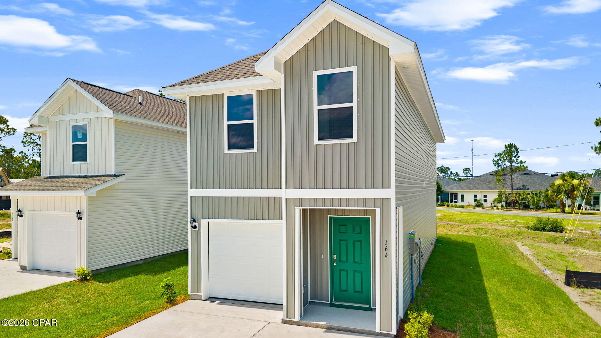Welcome to the Canmore, a new home featured at Salt Pines in Port Saint Joe, Florida. The Canmore is a charming two-story home featuring 4 bedrooms, 2.5 bathrooms and offering 1,578 square feet of living space with a 1-car garage. The bottom floor features 9-foot ceilings and the upper level has 8-foot ceilings. This cozy home is perfect for the comfortable vibes that Port Saint Joe is known for.

A front porch (per plan) welcomes you into the home and opens to the kitchen which includes granite counter tops, quality cabinets, stainless steel appliances and an open concept floorplan with the kitchen flowing seamlessly into the dining room and living room. The bottom level also features a half-bathroom and pantry next to the kitchen and stairs. Upstairs, the primary bedroom has an attractive ensuite bathroom that features a granite vanity countertop and quality cabinetry. Enjoy additional storage with a spacious walk-in closet located off the primary bathroom. Your secondary bedrooms all feature quality carpet flooring and a closet, and can be used as a bedroom, office, work out space or other bonus room. The possibilities are endless with the Canmore floor plan.

Additional features include EVP flooring in entry, living room, and all wet areas with soft carpet in the bedrooms. There are granite counter tops in all bathrooms and kitchen as well as a Smart Home Technology package allowing one central hub that talks to all the devices in your home. You can control the lights, thermostat and locks, all from your cellular device.

On the Exterior you will see quality vinyl siding, a covered front porch, and a patio in the back yard to enjoy the beautiful Florida weather. After a day of enjoying all that Port Saint Joe has to offer, enjoy a quiet neighborhood with friends and family in this cozy home.

To learn more about the Canmore plan and about Salt Pines, get connected with us today by requesting more information, or stop by the community in person. We look forward to telling you more about these lovely homes.