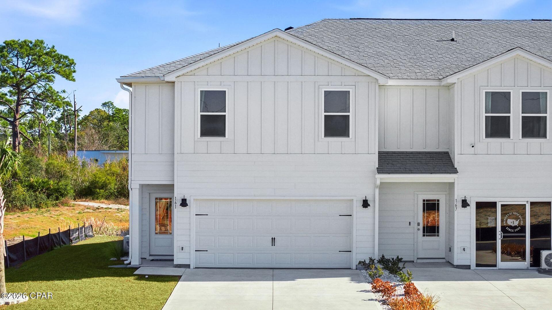 Welcome to 322 Sea Tern Lane, a new home at WindMark Townhomes located in the highly visited Port Saint Joe, Florida. The Sabal Townhome exterior unit features a thoughtfully designed 4 bedroom, 2.5 bathroom townhome with a 2-car garage.
 
On the outside of these units, you will see quality Color-Plus Hardie Board exteriors which is uniquely engineered to stand up to the harshest elements from wind, rain, fire, freezing temperatures, and hail. Complemented by prairie-style doors and 30-year dimensional shingles. Convenience meets security with steel garage doors equipped with openers, weatherproof outlets, hose bibs, and Kwikset deadbolts on all exterior doors. The Windmark community features underground utilities making it less susceptible to damage from severe weather leading to fewer outages, quicker restoration, and more reliable service.
 
As you enter inside, you will feel right at home with beautiful EVP flooring at your feet, leading you to the open living room and kitchen or the spacious upstairs. In the kitchen and bathroom, you will find gorgeous quartz countertops, white cabinets with brushed nickel hardware, and stainless-steel appliances in the kitchen. Stay cool at the beach with energy-efficient cooling and heating systems, Low-E insulated windows with screens, and water-saving elongated commodes. For added security, every home comes equipped with a Safe Haven Surveillance system, Skybell doorbell, Honeywell thermostat, and DEAKO Smart Switches. Rest assured with a one-year builder's warranty from D.R. Horton and a ten-year structural warranty through RWC.
 
Enjoy all the amenities the WindMark Beach community has to offer complete with beautiful new homes, local food, shopping, boardwalks, and beach access! Windmark Beach amenities includes two pools, BBQ grills, 11 dedicated beach accesses, the village center, boardwalk, and is pet friendly! The community is golf cart friendly, and dogs are allowed on the beach in Windmark! Stop by our model home to experience WindMark Beach Townhomes today.
 
Located directly across from the Gulf, you will find beautiful beaches within walking distance, and local restaurants close by. These homes offer easy access to Tyndall Air Force Base (21.7 miles away), Panama City Beach (39 miles away), and downtown Port St. Joe (only 4 miles away).