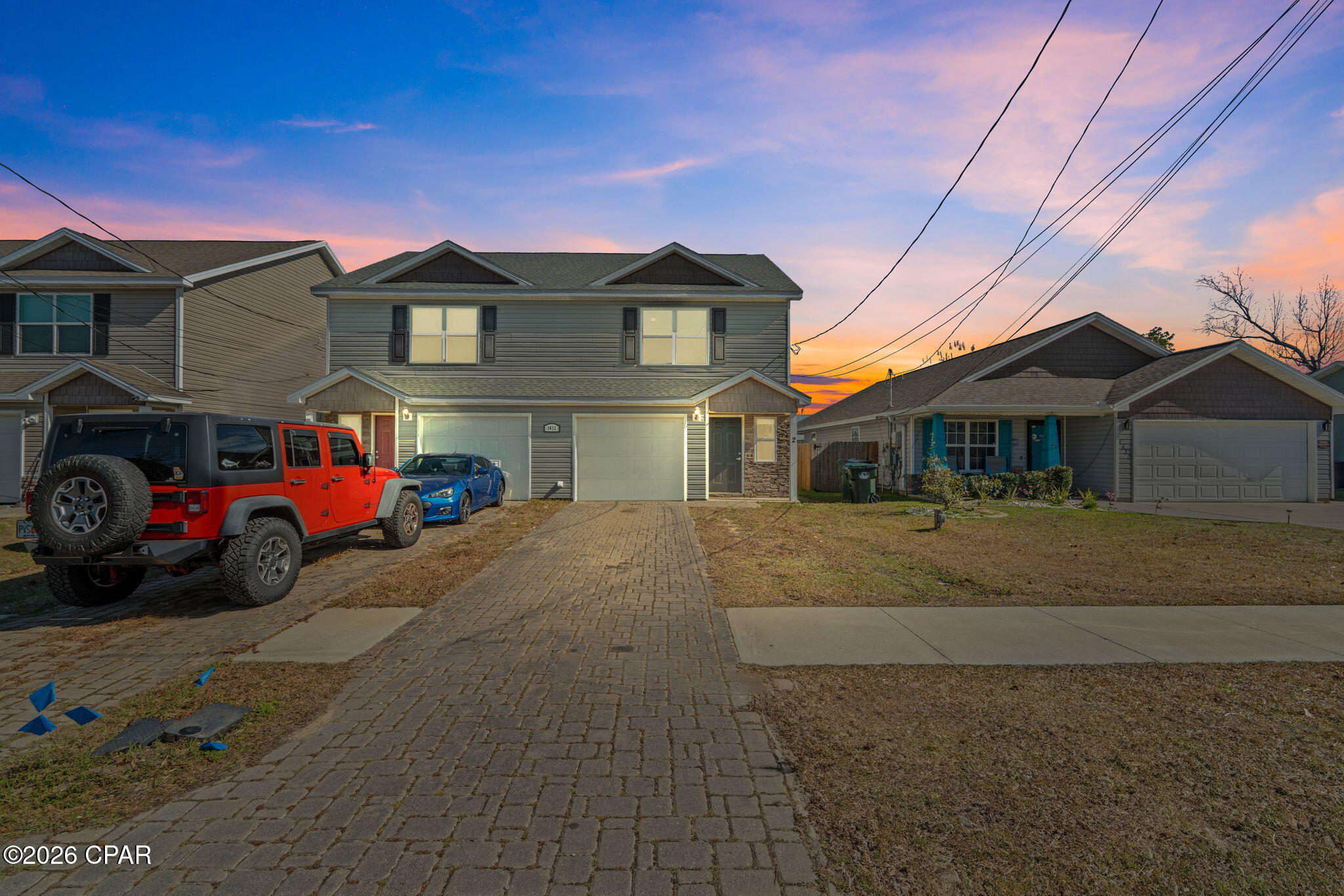 CURRENTLY UNDER CONTRACT, SELLER WILL CONSIDER BACKUP OFFERS Entire duplex for under $400K in Lynn Haven!! Owner-occupants, multi-generational families and investors take keen notice of this rare and outstanding opportunity to own the entire duplex. Flexible options are presented with these clean, move-in ready properties: (1) purchase only one side to live cheaper than renting; (2) purchase both sides to build financial freedom by living in one side while renters pay the mortgages; (3) purchase both sides to start or expand your real estate portfolio with these easy-to-rent, income producing properties; or (4) purchase
both sides for expanded families to live in adjacent homes. #1 is currently rented month to month and tenants would love to stay. #2 is vacant and ready for a new owner or renter. Each side has 3 bedrooms, 2.5 baths (½ bath is on main level), oversize garages with washers and dryers inside as well as fenced back yards for grilling, play and pets. BONUS: there is NO HOA and the duplex is located in flood zone X (no flood insurance required). This listing is for 1411 Minnesota #1 and 1411 Minnesota #2., parcel IDs - 10274-070-000 and 10274-080-000. Call now for additional details and to schedule an appointment.