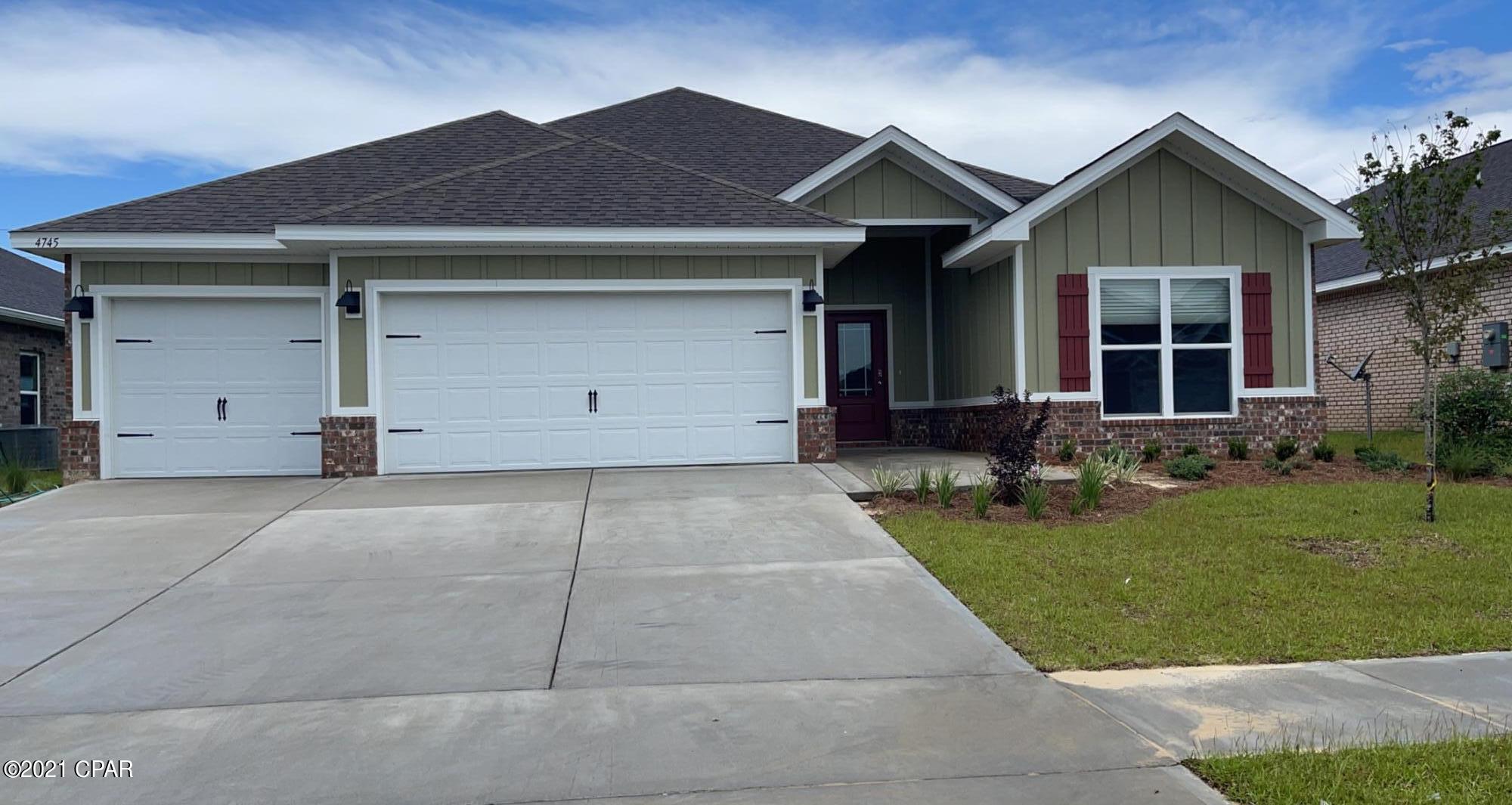 This Hawthorne model by DR Horton in Titus Park is a must see. One story four bedrooms, three full baths, three car garage plan. This beautiful home has only been lived in a few months. Three of the bedrooms are located in the front of the home as well as three baths.  Open living space, dining and kitchen very  inviting. The kitchen has granite counter tops, stainless steel appliances. The master bedroom toward the back of the home actually has a exterior door connecting to the large covered porch. TWO walk-in closets ,the connected bath has a free-standing tub, shower and water closet and duel vanity sinks. This home is designed for privacy for family and guest.  You could use one of the front bedrooms for a office or play room.  Measurements not exact.  More pictures coming.