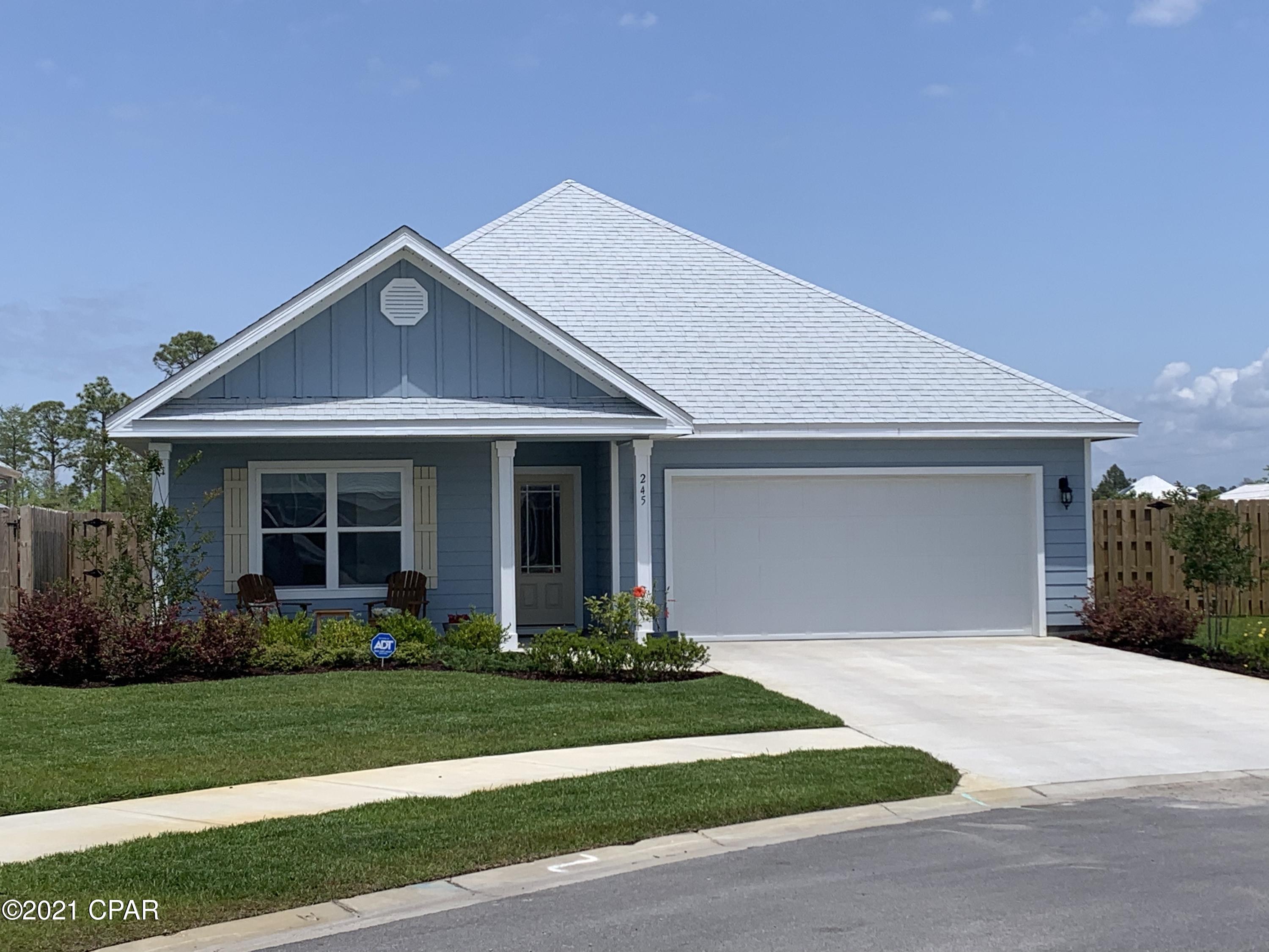 Property will be shown to approved applicants only. Contact listing agent for application.

Beautiful new construction home located in Emerald Cove Villas in Panama City Beach, FL close to the Naval Coastal Systems Center, Gulf Coast State College and the Port of Panama City. This home is equipped with Smart Home and Ring Technology. The patio is extended with Traverstone pavers and a 6' Shadowbox privacy fence encloses the backyard. Irrigation is connected to a well located in the backyard.