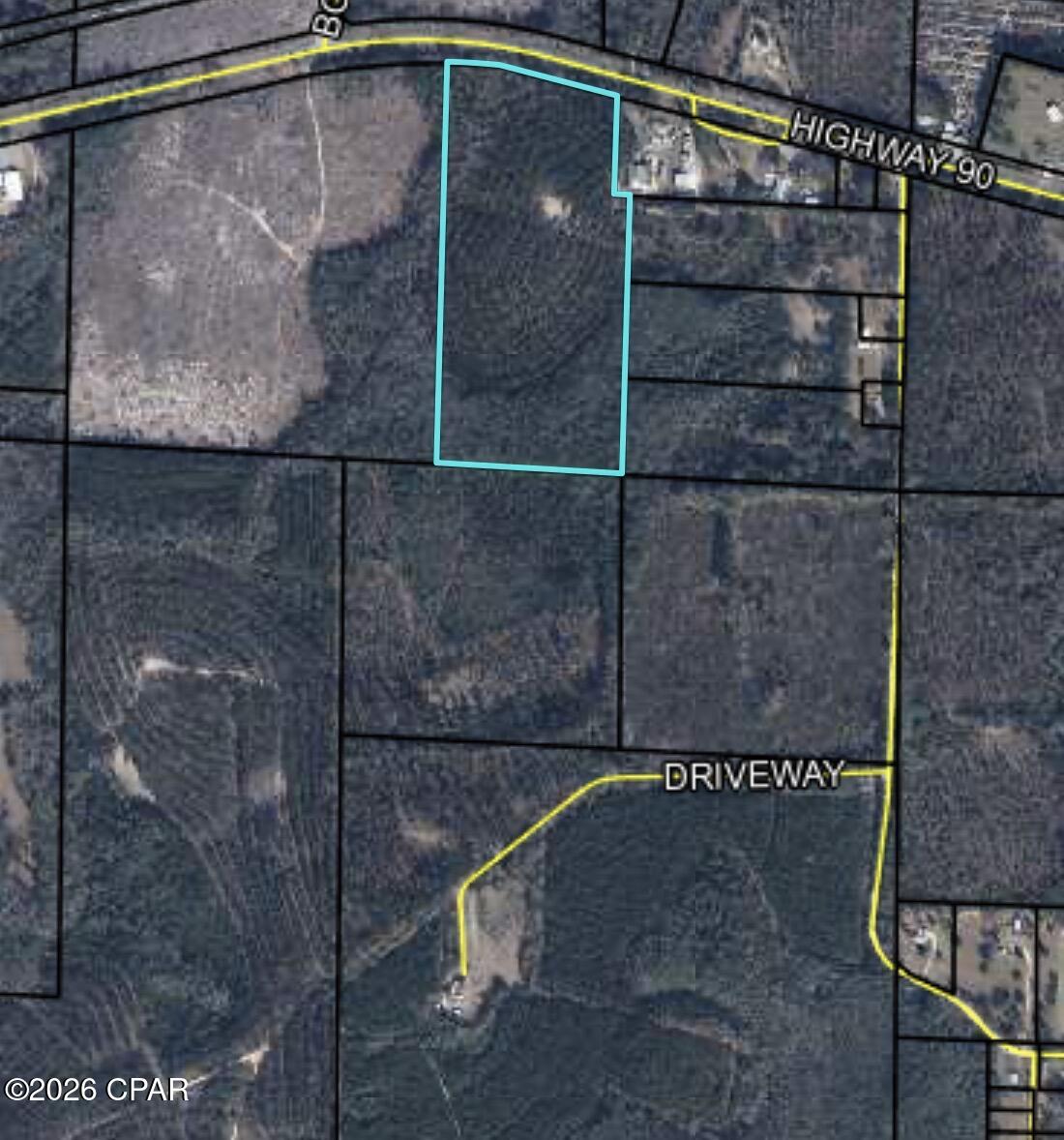 38.3 acres on Highway 90.  Entered for comps only.
