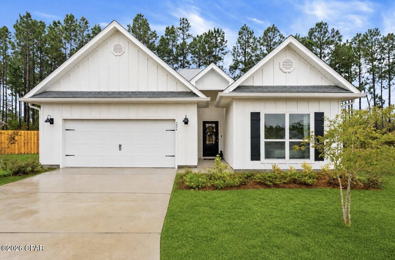 Welcome to 224 Butler Cove, a beautifully maintained 5-bedroom, 3-bath home built in 2023, perfectly positioned on a quiet cul-de-sac in the highly desirable Bayside at Ward Creek community in Panama City Beach.

This move-in ready home offers the ease of newer construction without the wait, featuring a functional open layout designed for both everyday living and effortless entertaining. The spacious main living area flows seamlessly into the kitchen and dining spaces, creating a central hub ideal for gathering with family and friends.

With five well-sized bedrooms, this home offers exceptional flexibility--whether you need space for a growing household, guest accommodations, or a dedicated home office. The primary suite provides a private retreat, while additional bedrooms are thoughtfully arranged to maximize comfort and privacy.

Located in Bayside at Ward Creek, residents enjoy a growing coastal community featuring resort-style amenities including a community pool, playground, sidewalks, scenic ponds, and walking trails throughout the neighborhood. All of this is just minutes from the sugar-white beaches of Panama City Beach, Pier Park, shopping, dining, and entertainment.

Unlike waiting on new construction, this home is ready now--offering immediate occupancy in a completed home within the same sought-after community.

Whether you're searching for a primary residence, second home, or investment opportunity, 224 Butler Cove delivers space, convenience, and coastal lifestyle in one of Panama City Beach's fastest-growing areas.