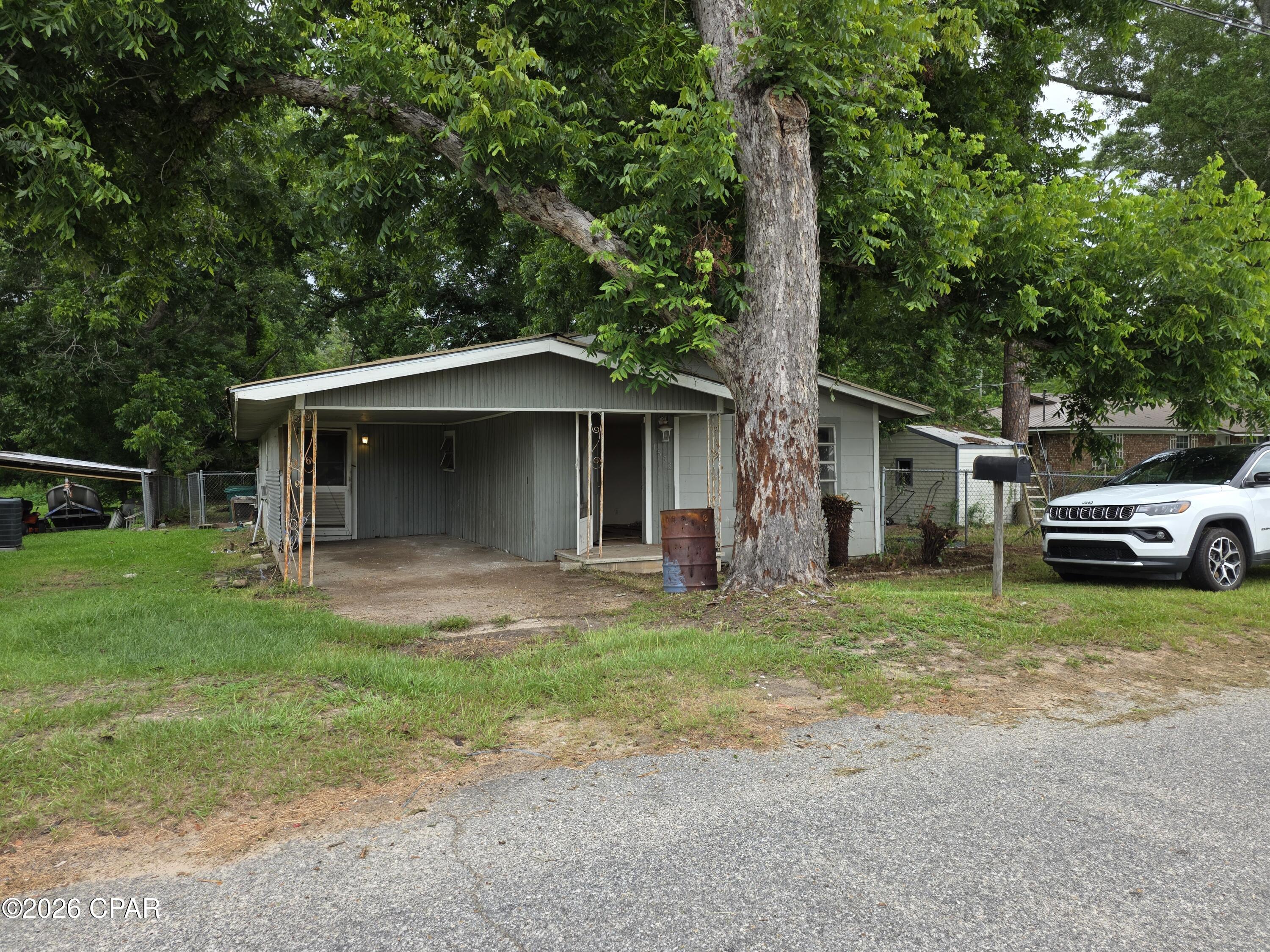 Great Investment potential with this 3/2 home in the Chipley city limits. With work, you can make this home your own or a rental. Home offers spacious rooms for comfort. Living room, dining area, kitchen,  laundry room and 3 bedrooms, 2 full baths. Small lot to maintain. Covered front porch. Attached carport.  Close to downtown shopping, post office, hair salons, and medical offices. Cash only, no financing.