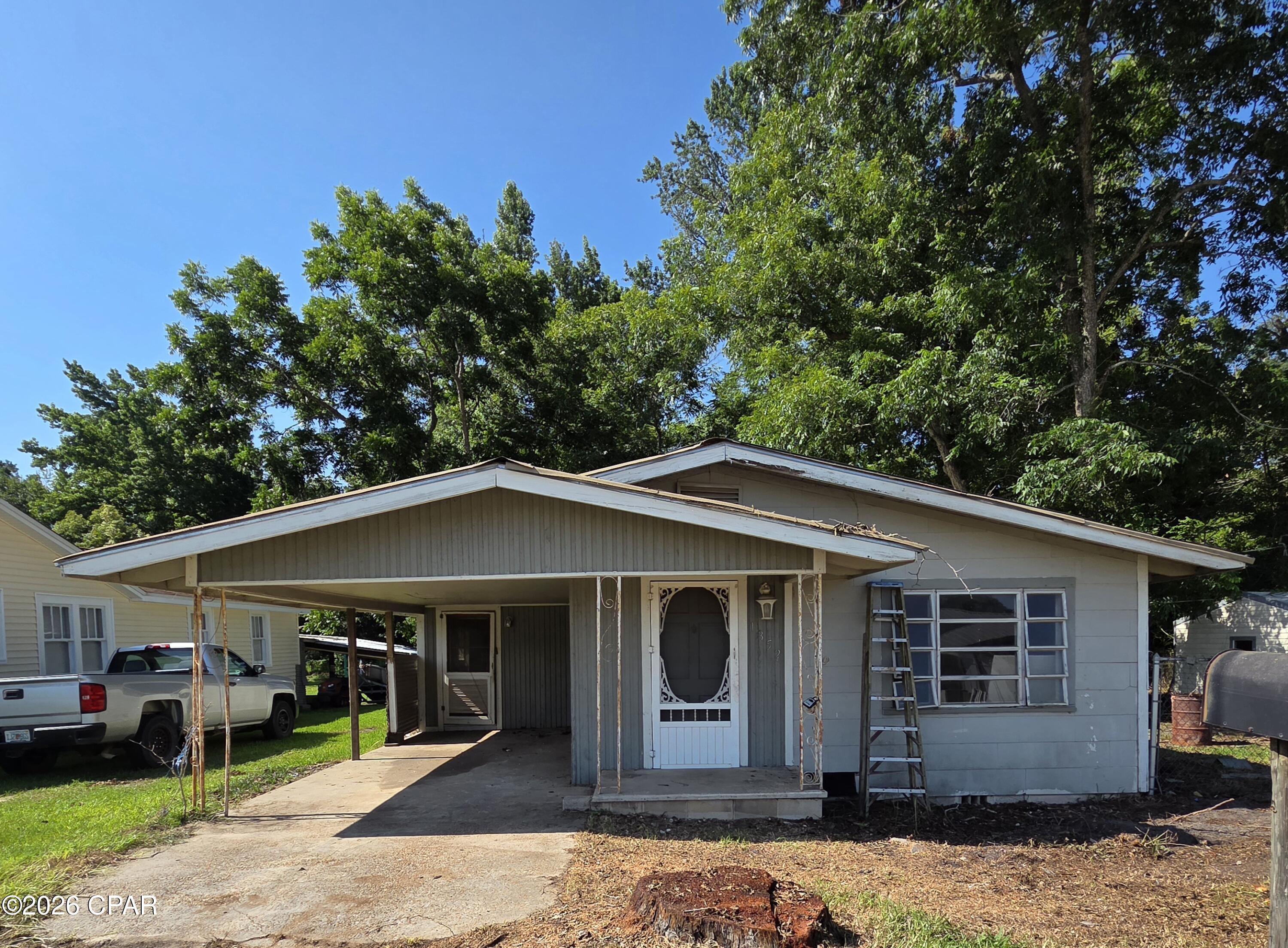 Great Investment potential with this 3/2 home in the Chipley city limits. With work, you can make this home your own or a rental. Home offers spacious rooms for comfort. Living room, dining area, kitchen,  laundry room and 3 bedrooms, 2 full baths. Small lot to maintain. Covered front porch. Attached carport.  Close to downtown shopping, post office, hair salons, and medical offices. Cash only, no financing.