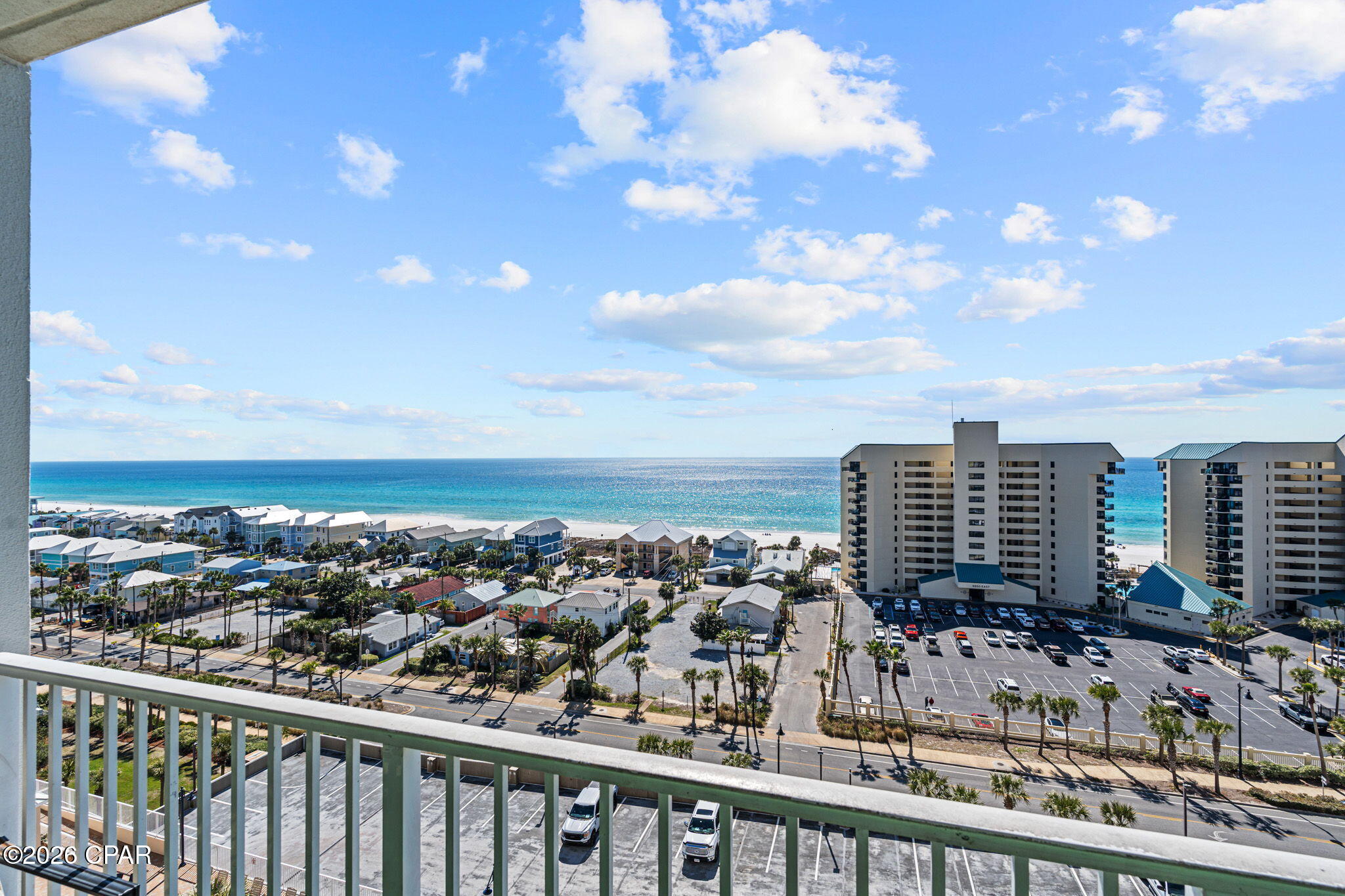 Welcome to Laketown Wharf Unit 1006, a highly sought after GULF facing unit with 1262sq ft one of the largest square footages on the beach! Located directly off the elevators this unit features 2 bedrooms/2 bathrooms + a bunkroom with barn door (bunkbeds removed and replaced with a single bed)! Inside you will find luxury vinyl plank (LVP) and tile throughout; Off the entry way sits the laundry area, full guest bathroom, secondary bedroom, and a single bed with extra storage. The open concept kitchen/living overlooks the Gulf; With the kitchen featuring a kitchen island/bar, full-size stainless steel appliances, plenty of updated custom cabinetry, tile backsplash, stainless steel undermount farm sink and quartz countertops. Off the living room featuring a sleeper sofa, sits the master bedroom. The master bedroom faces the Gulf offering a walk-in closet, tile shower, garden tub, granite countertops, and double vanities. Master bedroom has private access to the balcony that extends down to the living room balcony access. This unit comes furnished! Laketown Wharf offers an abundance of amenities right at your fingertips! Featuring five pools throughout the complex (Kiddie Pool, Island style pool with splash bar, 10th floor rooftop pool, zero entry pool, splash pool), 2 hot-tubs, private boardwalk with beach access, 2 Level Fitness Center with Gulf views, putting green, 52,000 sq ft. of lakefront boardwalk, 24hr security, and Nightly fountain/light show over the lake. On site ground level shops and restaurants featuring The Wharf Seafood Buffet, Candy maker ice cream shop, Juan Tacos, LuLu, pizzeria, coffee shop and more! Call to schedule your private showing today! All measurements approx buyer to verify if important.