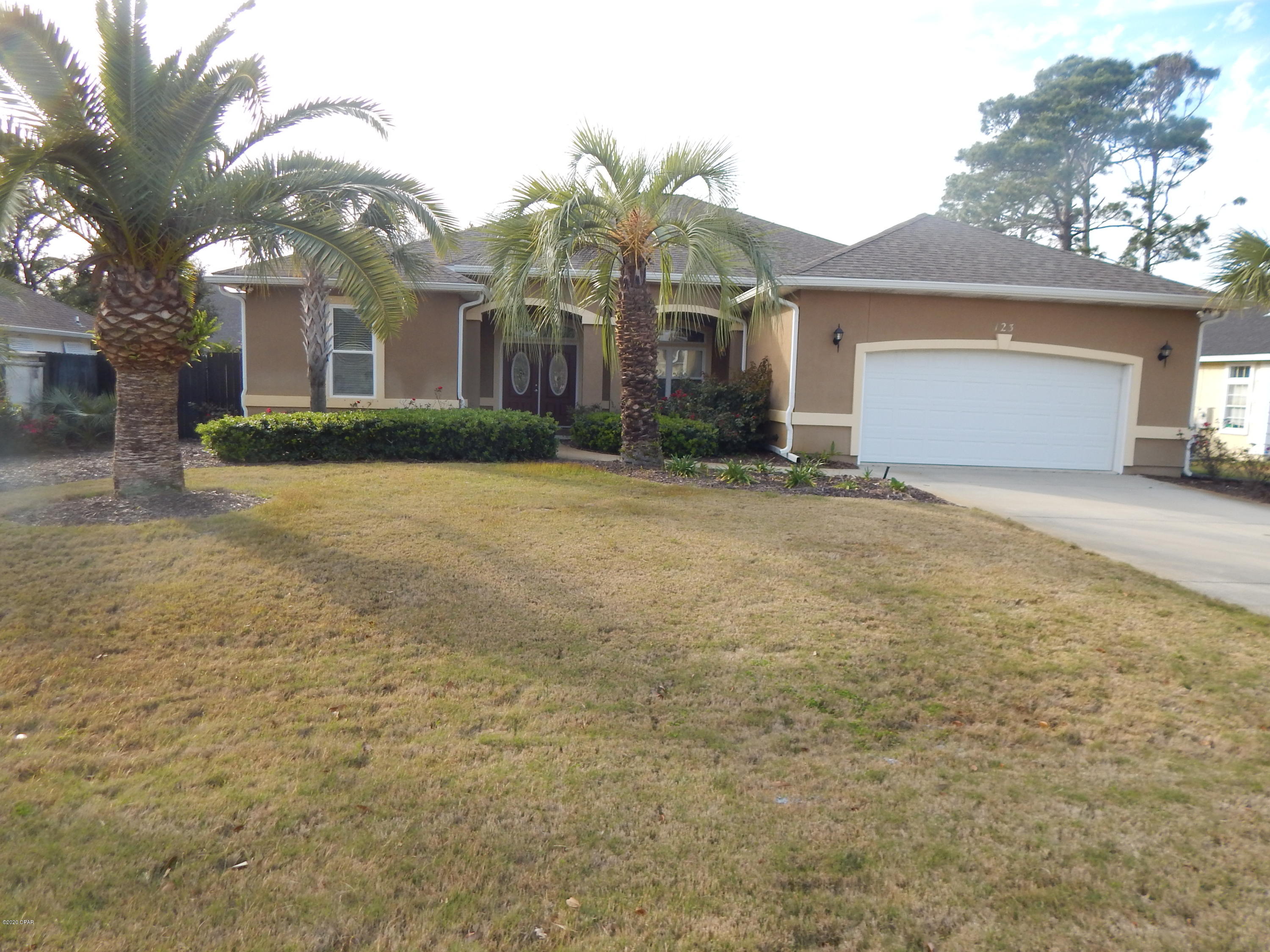 Come see this lovely  2015 built home in Palm Bay. 4 bedrooms; Spacious open floor plan w/dining area, &  breakfast eating area in the kitchen. Split floor plan has 3 separate bedroom areas with bath rooms.  Crown molding; High ceilings throughout; hardwood floors; porcelain tile floors; granite countertops; beautiful custom cabinets; stainless appliances- refrigerator is European style with 2 drawers. Master bedroom has tall tray ceiling; Master Bath has garden tub  & large separate shower. Double vanity sinks with granite countertops; Very large heated & Cooled Florida room; 2'' plantation blinds. Washer & dryer convey; All information & measurements should be confirmed by Buyer if important.