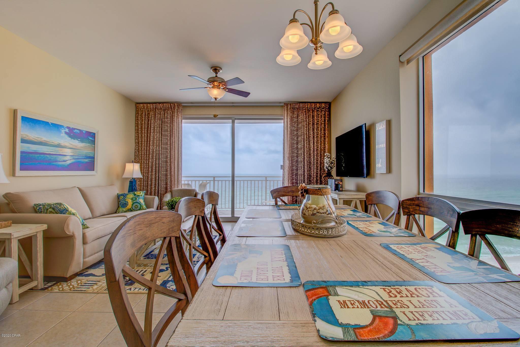 Splash Resort is the most popular resort for families in Panama City Beach.  It has an outdoor waterpark, several pools, hot tub, and is located on the highly sought after west end of Panama City Beach.  This unit is a 3 bedroom lockout, which can be rented as a 1 bedroom, 2 bedroom, or 3 bedroom.  All 3 bedrooms have a private balcony! Unit 501 features beautiful tile flooring throughout the condo and is tastefully decorated in a beach theme.  It also features the ''green'' air system which will automatically shut off the AC if your guests leave the sliding doors open for extended periods of time, which helps keep your electric costs down.  The washer/dryer is new in 2019, and you'll notice several upgrades throughout the unit.  Call your favorite Realtor and come tour this beauty