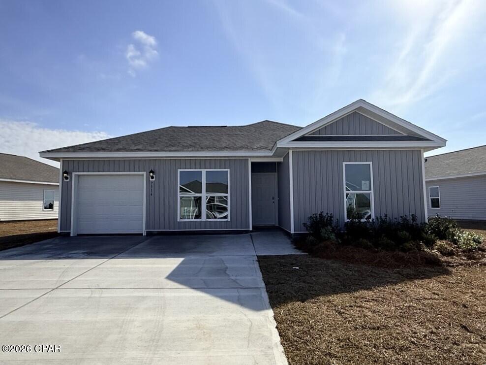 Welcome to the Sutton Plan, one of our new plans at Liberty in Panama City, Florida. The Sutton is a spacious single-story home with 1,439 square feet of comfortable living. This beautiful home offers 4 bedrooms with 2 bathrooms, and a 1-car garage. As you enter the home, the foyer welcomes you with beautiful EVP flooring which spans throughout the home in the main areas and bathrooms. Right by the front door are the 3 guest bedrooms, a full bathroom, and down the hallway is the laundry room and storage area leading into the kitchen and living room. Each bedroom boasts plenty of space and sizeable closets for organization with soft carpet flooring.

The kitchen is equipped with beautiful granite countertops, stainless steel appliances, and beautiful white cabinetry. The pantry is located next to the laundry room across from the linen and coat closets. Natural light illuminates this main area for your family and friends to enjoy. The back yard features a back patio located by the primary bedroom and the dining area. The spacious primary bedroom features its own bathroom complete with granite countertops, a large walk-in closet, and a relaxing shower. Both bathrooms feature beautiful granite countertops and white cabinetry. In addition to all the features and amenities our Sutton plan offers, each is built with our Smart Home technology package, designed to bring the ease and convenience of life right to your fingertips.

On the outside of this popular plan, you will see durable vinyl siding, a rear patio to enjoy the spacious back yard. Sidewalks line the neighborhood streets for you to enjoy the beautiful Florida weather. Our Liberty community features underground utilities making it less susceptible to damage from severe weather leading to fewer outages and more reliable service. Residents of Liberty can enjoy exclusive access to two amenity centers, complete with two pools, a children's splash pad, two playgrounds for endless fun, a well-equipped fitness center, two pickleball courts and a basketball court to name a few things. To learn more about this home for yourself, call us to get connected today!