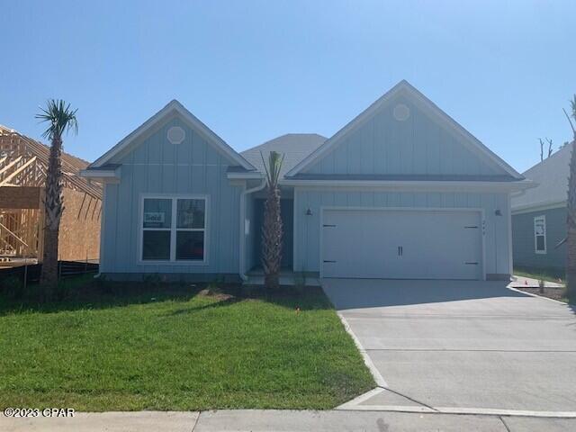 The Kennedy is a charming 4 bed, 3 bath floorplan home located in Windmark Beach on a beautiful water view lot! Interior features of this home include gorgeous quartz countertops with undermount sinks in the kitchen and bath rooms. Enhanced vinyl plank flooring is throughout the entire home. This home also has Stainless steel appliances including a free-standing smooth top range, microwave, and dishwasher. Windmark Beach is a tranquil community in a natural setting with boardwalks, walking paths, bike trails, roving security and a private beach access. Images, descriptions, SF and room sizes are approximate.