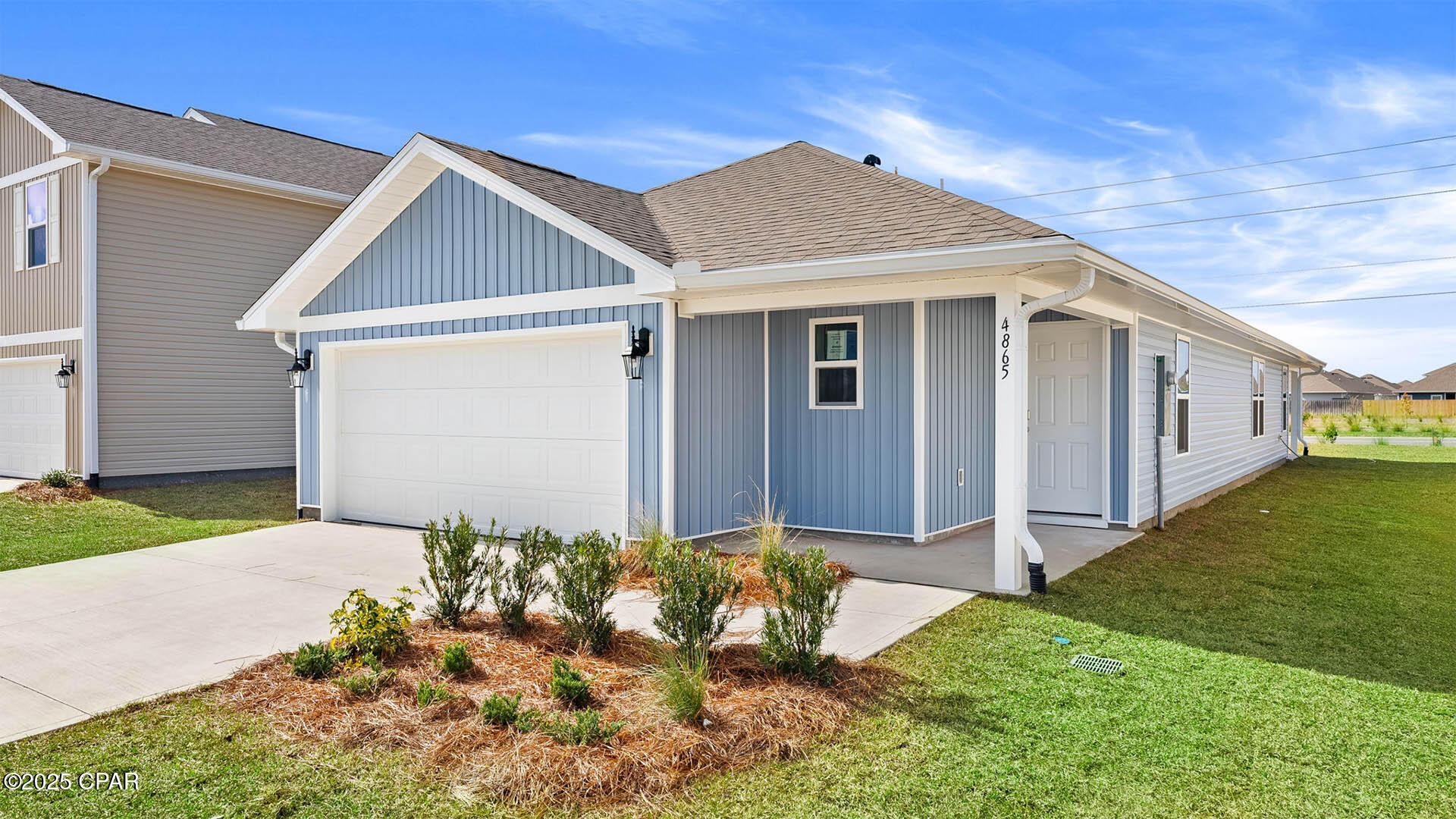 Welcome to the Jemison located at Titus Park in Panama City, Florida. The Jemison is a comfortable, spacious floor plan that is a great addition to our beautiful homes at Titus Park.

The Jemison is a 3-bedroom, 2-bathroom home that has 1637 square feet and has an open floor plan that makes you feel right at home. As you walk up to the home, you will notice the covered front porch next to the two-car garage. This space is perfect for a small patio furniture set to sit and enjoy your evenings while watching the sunsets in Panama City.

When you walk inside, you will see the laundry room to the side and the front hallway leading to the front bedroom and bathroom. Then into the open kitchen and living room where you have plenty of space for enjoying your family time or having friends over. The second bedroom is located to the side and the primary bedroom is located right next to the backdoor that leads you to the covered back porch area.

Both the kitchen and bathrooms include durable granite counter tops and elegant white cabinetry. The EVP flooring extends throughout the home and soft carpet in the bedrooms. Like all homes in Titus Park, the Jemison is equipped with Smart Home technology and stainless-steel appliances, including a smooth top range, microwave, and dishwasher.

 Our Titus Park community features underground utilities making it less susceptible to damage from severe weather leading to fewer outages and more reliable service. Residents of Titus Park can enjoy exclusive access to the newly built amenity center with a pool, BBQ pits and lounge chairs!

The Jemison is a great choice for you and your family if you're looking for a home in Panama City, Florida. To schedule a tour of this home, stop by our model home or schedule a tour online today!