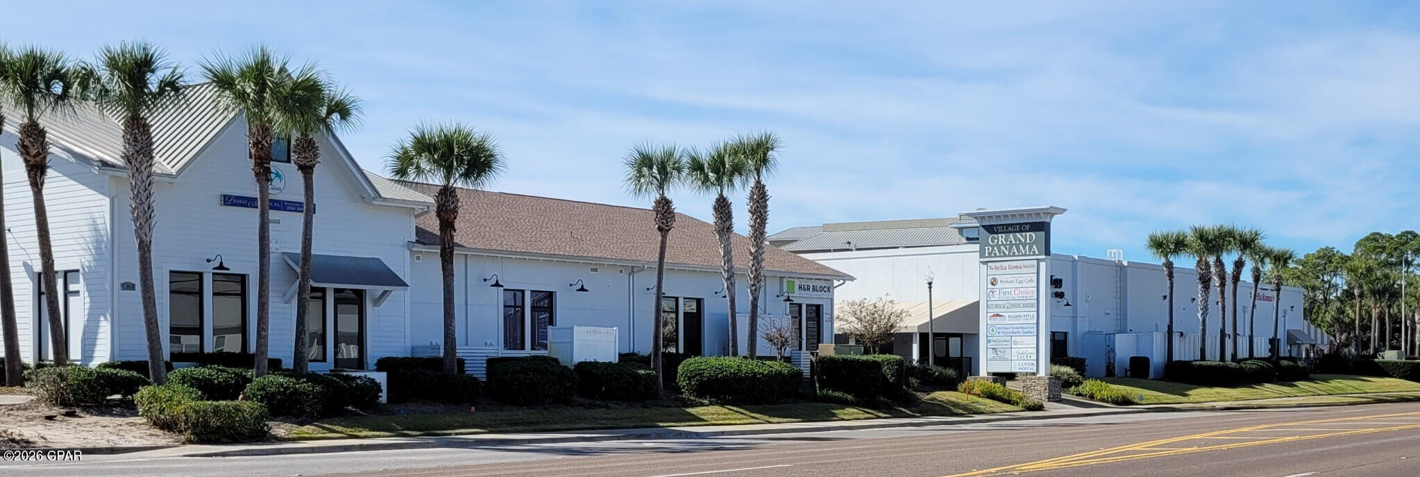 Front Facing Street Corner Commercial Retail Space for Lease for Retail/Restaurant/Medical/Office Was prior Physical Therapy Facility with 2 Restrooms and Private doctor offices and medical exams rooms. Space is divisible at the prospect/tenant's expense. Suite Unit Address Corner Location: 11501 Hutchison Blvd. Suite #B2-100/101 Panama City Beach Florida 32407 4,560 Square Feet, Rent Rate $17 per square feet per year plus NNN (CAM) Rate estimate $8.00 per square feet per year. Lease Term are negotiable. The Village of Grand Panama about 48,000 sq.ft. short distance Oceanview subject property is an acclaimed, mixed-use resort destination development of Grand Panama, located in the heart of Panama City Beaches business and tourist district. Conveniently located to serve the established population in the immediate area. Diverse tenant mix includes national, medical, and service oriented tenants all on triple net lease with pro rate share language. Panama City Beach is experiencing a tremendous increase in new residents and explosive retail developments such as Pier Park Mall, an outdoor mixed-use Simon Mall. The adjacent rear parcel has approximately 290 units high scale ocean view high scale condominium complex.