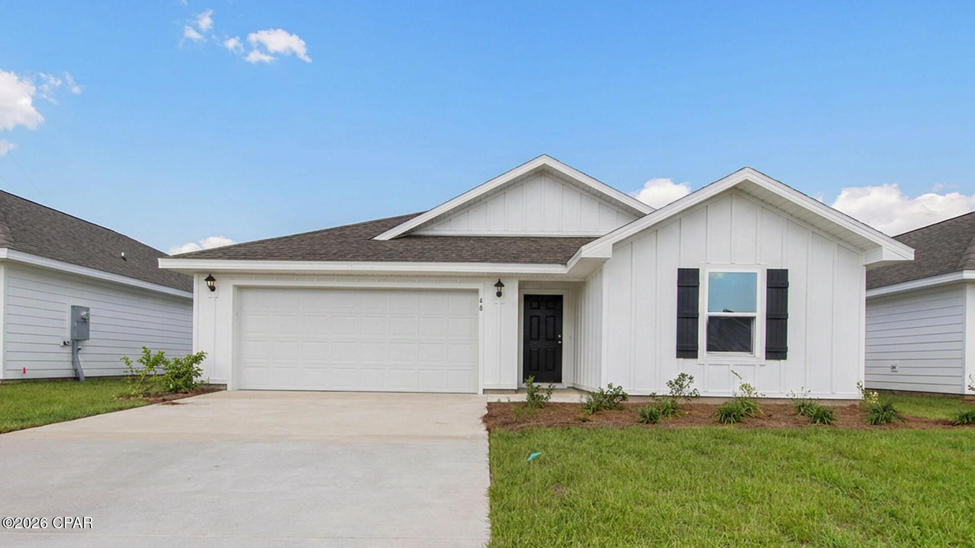 This home is under construction and is situated on just over ¼ acre lot. This exceptional home will have 5 bedrooms and 3 full bathrooms. As you enter the Lakeside floorplan you will find a bright foyer with two bedrooms and a shared bath just off the front entry. As you enter the large open living space there is a dining area and laundry room as well as a small hall leading to two more bedrooms and a full bathroom. The kitchen has a center island and is open to the living area allowing for easy meal prep and clean up. The primary bedroom is located at the back of the home with a nice-sized bathroom that has a shower, dual sink vanity and large closet.   
Beautiful interior features of this home include granite countertops in the kitchen and bathrooms as well as EVP flooring throughout the common living areas and carpet in each bedroom. The kitchen comes equipped with white cabinetry, a pantry for storage and appliances including a stove, microwave and dishwasher.   
   
The exterior of this home will have vinyl siding, 30-year dimensional shingles with a manufacturer's warranty and lighting at the garage, front entry and back patio. The lawn has been professionally landscaped with a flower bed along the entry walkway and sodded lawn. If you are looking for the perfect place to call home, visit Sunny Hills and request a tour of this amazing home.