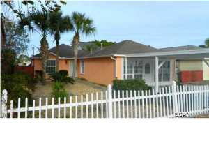 Convenient to Navy Base located off south side of Thomas Drive and less than 1/2 mile to the beach, this 3BR/2BA has just been renovated! Updates include beautiful, marbled ceramic tile flooring throughout, new kitchen countertops, oil-rubbed bronze fixtures/fans, and fresh interior and exterior paint. The open floor plan is perfect for entertaining with the kitchen overlooking the living room. It offers a gas fireplace with vaulted ceiling and sliding door access to the patio. Separate dining area located just off the kitchen. A huge bonus to this home is a large Florida room or den with access door to the covered carport. The fully fenced backyard has a storage shed, covered patio and is low maintenance upkeep. Full size washer and dryer included. Small pet negotiable with