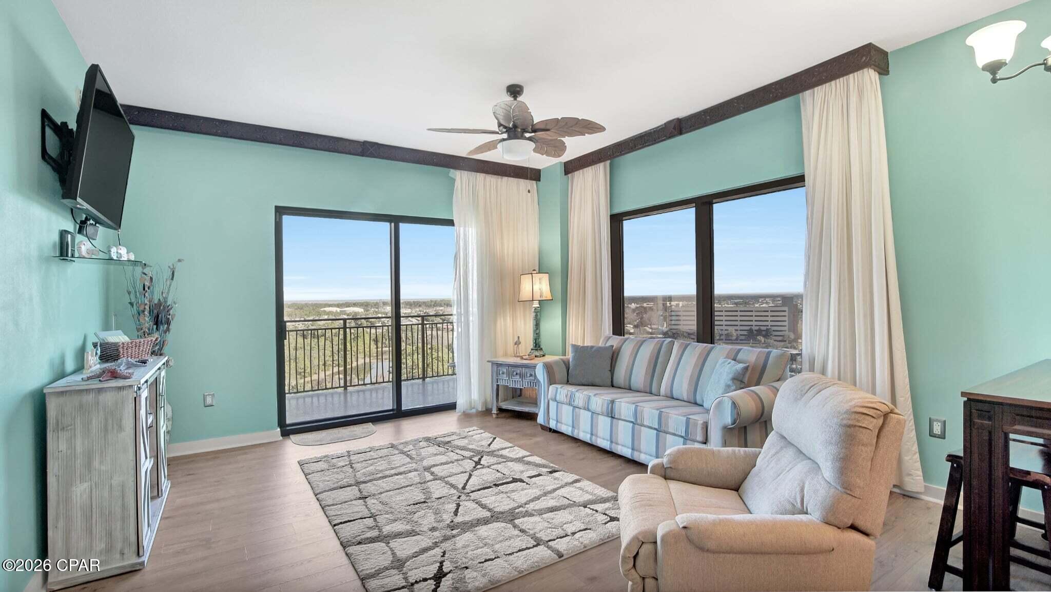 2 units, 2 separate entry doors, 2 separate balconies, 1 deeded property, and tons of possibility...that sums up the amazing opportunity you have to own this unique 2 bed, 2bath lockout unit at Origin.  With only a few lockout options available at any given time, it easy to see the value these properties have to investors and/or progressive homeowners looking for extra income.  Origin 1219/1221 is currently on a short-term rental program, but could either be kept as is for the sake of owning one property with multiple rental opportunities, or could be used as a primary residence with an attached short, or long-term, income producing property.  Unit 1219 is a 562 square foot studio unit, the largest studio unit available in Origin, and unit 1221 is an 877 square foot 1 bed, 1 bath condo, both combined by lockout doors.  Unit 1219 has its own kitchenette, full bath, king sized bed, and large living area with a queen sleeper sofa, comfortably sleeping up to 4 guests.  There is also a private balcony with quaint nature and Bay views.  Enter into unit 1221, and you'll find a full kitchen, oversized living area with a queen sleeper sofa, bedroom with a king bed, large bathroom, and laundry with full sized stacked front load washer and dryer.  1221 also has it's own oversized private balcony with the same nature and Bay views, but looking to the east are views of the Gulf and county pier with it's multiple firework displays through out the year.  Both units have no carpet, just tile and LVP floors throughout.  Both units have separate HVAC and recently replaced water heaters.  Both units come as you see them, fully furnished, renovated, and ready to rent or call home.  There is a deeded beach access just across Front Beach Road, and within walking distance to a multitude of beachfront bars, restaurants, entertainment, Pier Park, and Top Golf.  Origin offers many amenities including two BBQ grill/picnic areas, a heated pool, hot tub, theater, game room, laundry facility, vending, a gated community with 24-hour security, Beaches and Cream convenient store and grill, and a Sunsations beach store located on the ground level. Origin is also one of the only high-rise condos on the beach that offers interior corridors that will keep you out of any inclement weather.  Make it a point to inquire about this one today, call anytime to set up your very own showing, you'll be glad you did!