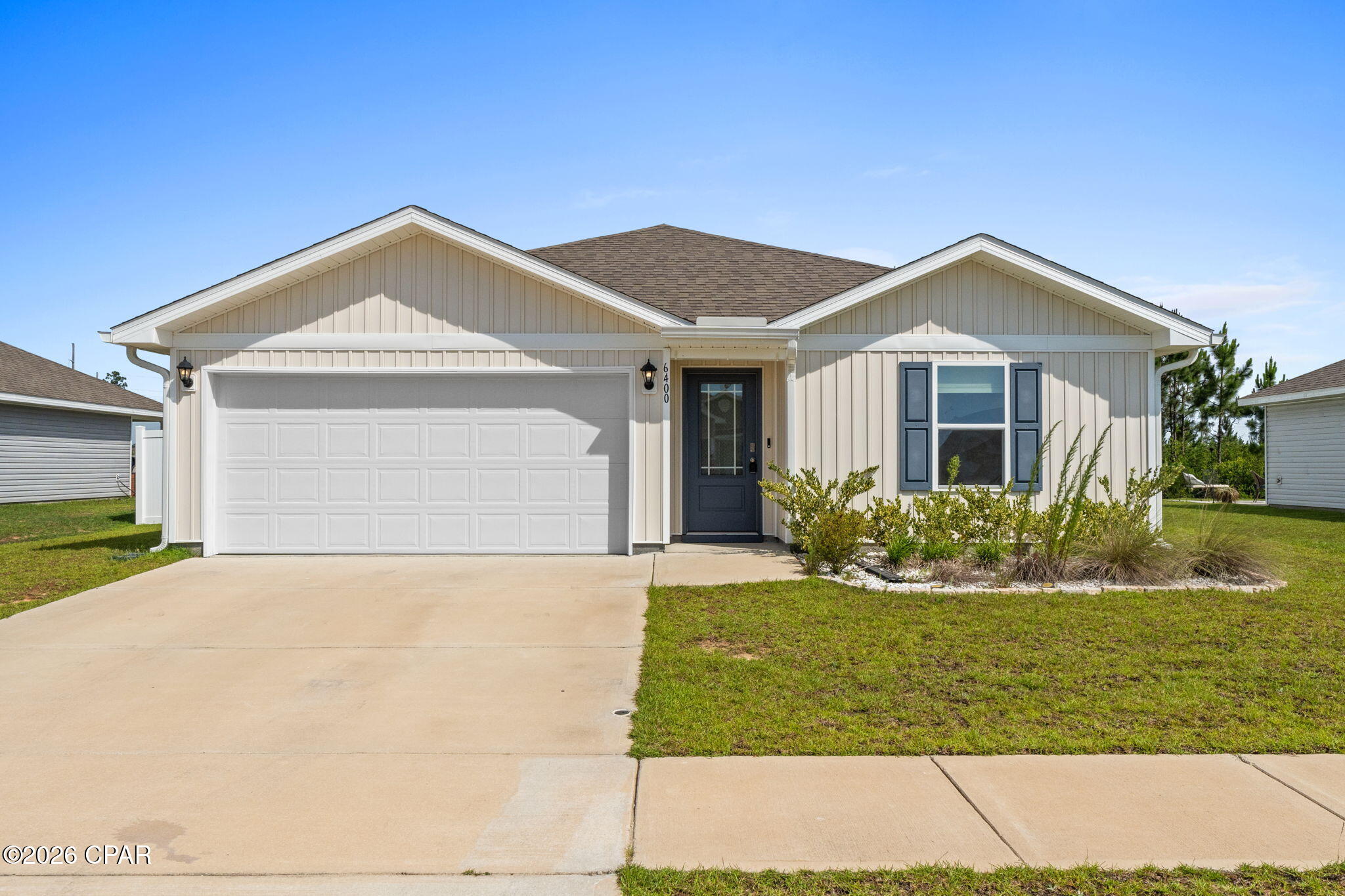 Motivated Seller! Welcome to 6400 Bellavia Lane, a beautifully maintained 4-bedroom, 2-bath home offering 1,394 square feet of comfortable living space in the highly sought-after Liberty community of Panama City. Perfectly designed for everyday living and entertaining, this home features an open-concept floor plan, spacious bedrooms, and a large privacy-fenced backyard that provides the ideal setting for outdoor gatherings, children at play, or pets to roam freely.

Located just a short walk from Liberty's outstanding neighborhood amenities, residents enjoy access to a resort-style community pool, splash pad, playground, fitness center, and beautifully maintained common areas, creating an exceptional lifestyle for families and active homeowners alike. The Liberty community also offers sidewalks throughout and a welcoming neighborhood atmosphere.

Conveniently situated off Highway 231, this home offers easy access to everyday necessities and major destinations. Tyndall Air Force Base is just a short commute away, making it an excellent choice for military personnel and civilian employees. You'll also appreciate the convenient access to Northwest Florida Beaches International Airport, as well as the shopping, dining, entertainment, and white-sand beaches that make the Panama City area so desirable. Liberty's location provides quick access to Panama City Beach, local schools, healthcare facilities, and countless recreational opportunities.

Adding even more convenience, the newly developed shopping corridor along Highway 231 features a new Publix and Starbucks just minutes from the neighborhood, making daily errands and your morning coffee run easier than ever.

Whether you're searching for your first home, a growing family home, or an investment in one of Panama City's fastest-growing communities, 6400 Bellavia Lane offers the perfect combination of comfort, convenience, and community living. Buyer to verify all information.