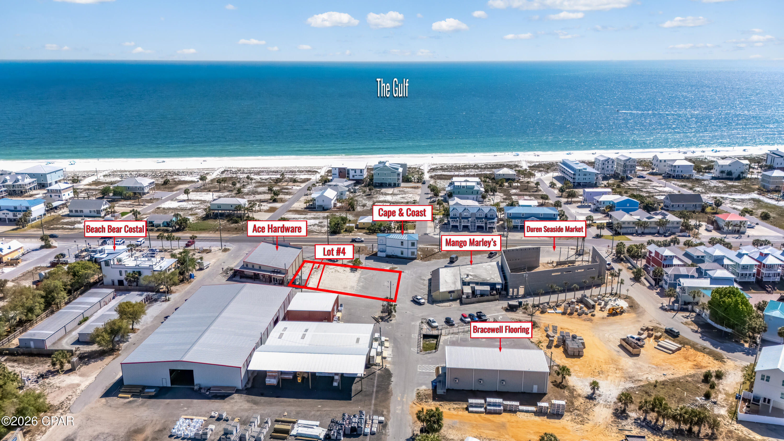 Investment opportunity-commercial lot 4 in Mexico Beach Shopping Center area, Mexico Beach, Fl. A rare chance to secure income-producing commercial land in one of Florida's fastest-recovering and most sought-after Gulf Coast markets. Lot 4 offers savvy investors a uniquely flexible development opportunity backed by a newly enacted ordinance that unlocks maximum buildable potential. The recently passed Ordinance No. 875 is a direct value driver for these lots. By establishing shared parking within the Mexico Beach Shopping Center Overlay District, this ruling allows development from lot line to lot line -- meaning virtually every square foot of your land can be put to productive use. For investors, this translates to higher yield potential per square foot, lower land cost relative to buildable area, and a stronger return on investment compared to traditionally restricted commercial parcels. Mexico Beach represents a compelling investment story. Following significant rebuilding efforts in recent years, the area has seen renewed interest from developers, businesses, and tourists alike. New build next door coming soon, Duren Seaside Market will generate more foot traffic and will attracting more customers. Commercial inventory remains tight, demand for services is growing, and land values are trending upward -- making now an ideal entry point for investors looking to develop, lease, or hold.
The Bottom Line, these two lots offer a low-barrier entry into a high-upside commercial market, with an ordinance-backed structural advantage that competitors on traditionally zoned parcels simply don't have. Whether your strategy is build-to-lease, build-to-sell, or land banking for future development, Lot 4 deserves a serious look.
Survey available. Contact agent today for pricing, due diligence materials, and additional details.