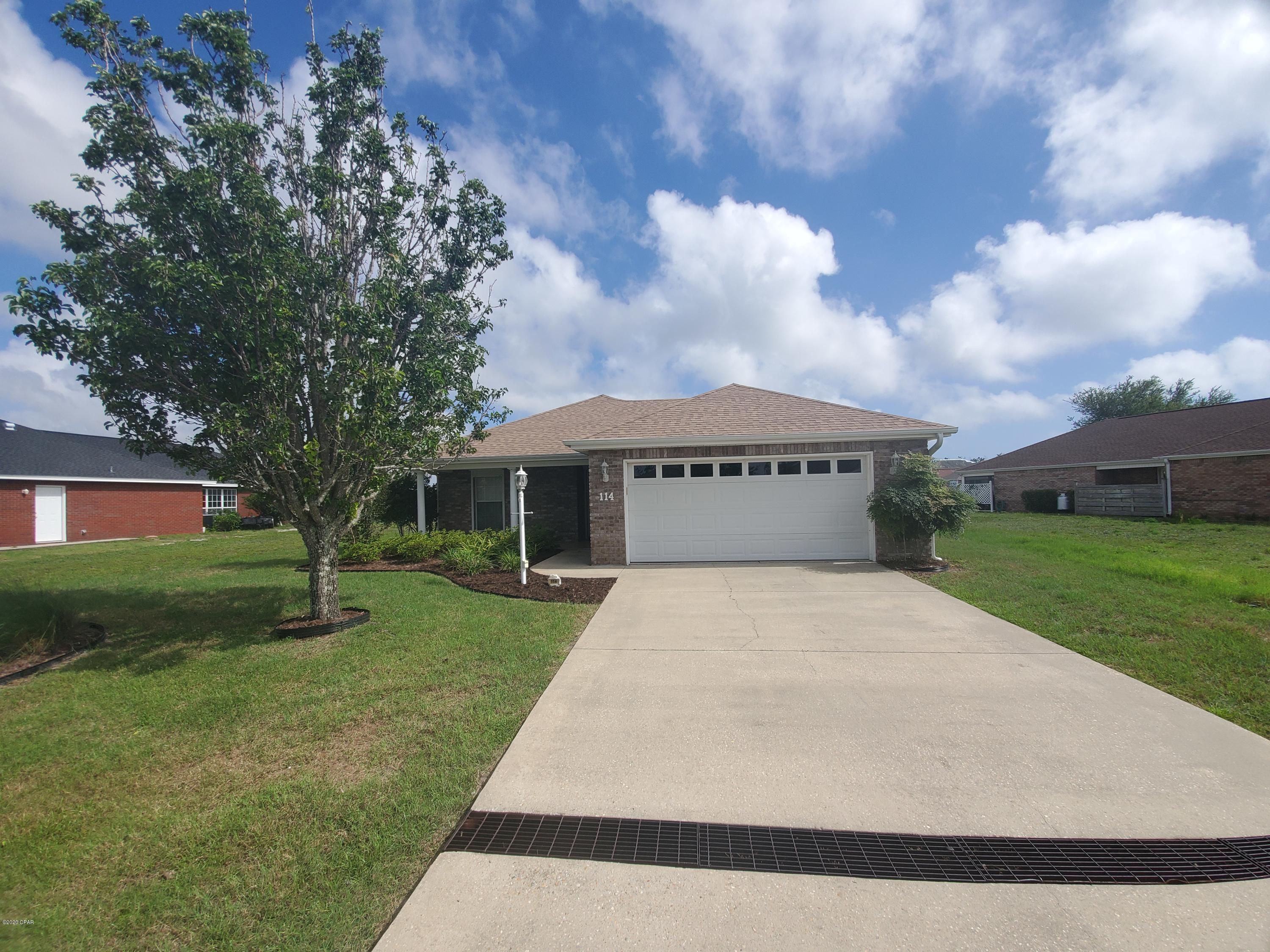 For rent. Immaculate 3 bedroom, 2 bath home overlooking Lake Marin in the heart of Panama City. Capture beautiful sunset views of the lake from the deck or screened porch. The home features an open floor plan kitchen overlooking dining and living room. Recently updated, the kitchen features great cabinet and counter space, and updated stainless appliances w/ refrigerator, stove/oven, dishwasher, and vented microwave. There is a breakfast nook attached to the kitchen where the washer/dryer closet is also located. Small patio convenient to kitchen. Large dining/living room w/ tray ceiling and natural lighting. The master bedroom is on the lake and has a tray ceiling, walk-in closet, en suite bathroom with shower. INCLUDES Lawn Service & Irrigation Water! 2 car garage; **No pets allowed. ** 6+ months rental allowed at $3,000 per month.