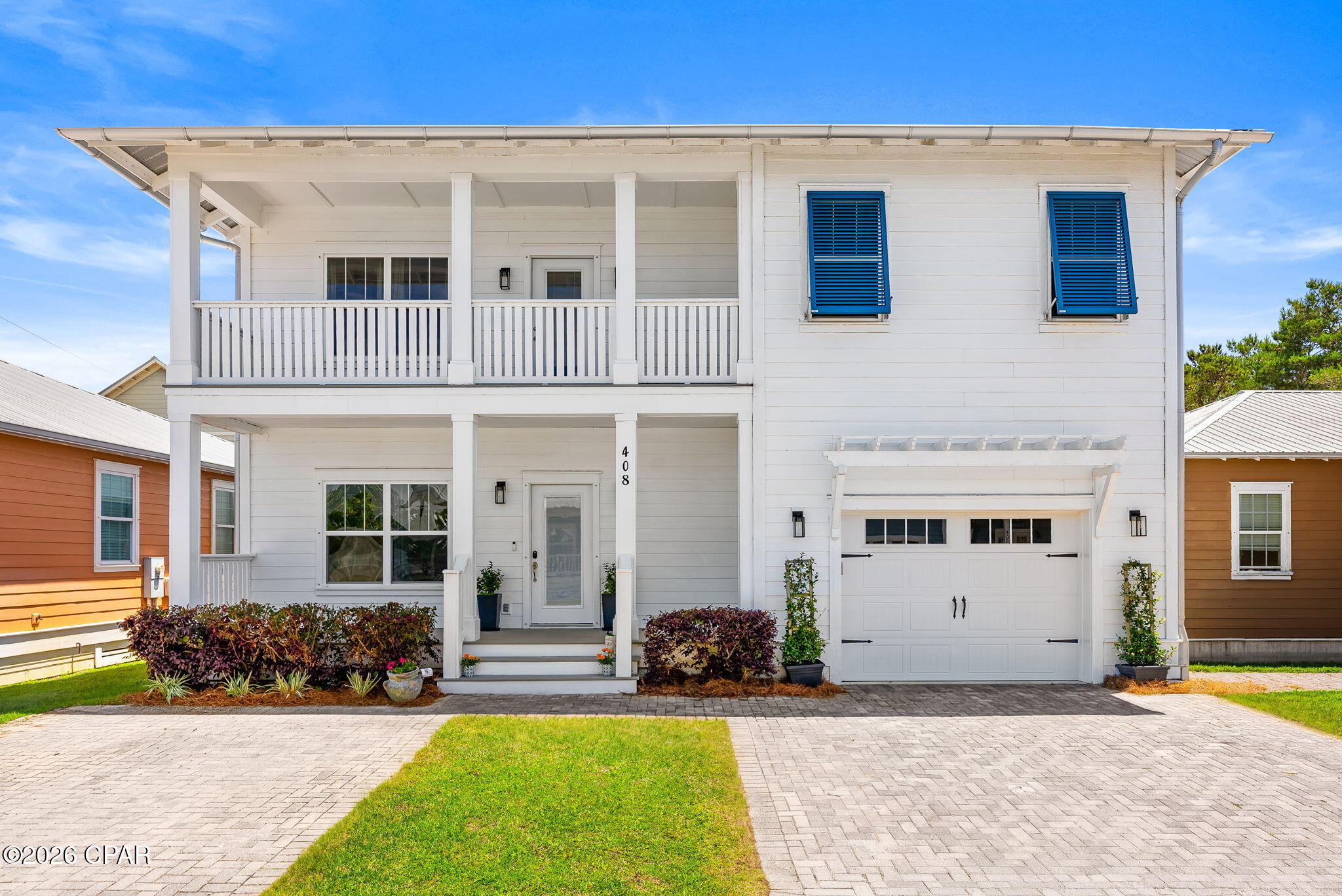 ** The Seller is offering up to $5,000 towards the Buyer's closing costs if an offer is received by July 31st. ** 2896 square feet, spa, whole home solar plus Tesla battery listed at $224 a square foot,  offering the perfect blend of coastal living, modern upgrades, and energy-efficient features.  Located within a gated community featuring a resort-style pool, two dog parks, and a children's play area, this beautifully maintained home combines classic beachside charm with exceptional neighborhood amenities. This home embraces classic beachside charm with thoughtful enhancements designed for comfort, convenience, and long-term savings.

From the moment you arrive, you'll notice the well-kept exterior complete with rain gutters and hurricane shutters, providing both curb appeal and peace of mind. A deep water well services the yard irrigation system, allowing you to maintain a lush landscape without impacting your utility costs--keeping the water bill at approximately $100 per quarter.

Inside, the home features a functional and inviting layout with the primary suite conveniently located on the main level, offering privacy and ease of access. The master suite serves as a relaxing retreat, complete with a fully renovated bathroom completed in December 2025, featuring updated finishes and a fresh, modern feel.

Upstairs, you'll find four additional bedrooms along with a spacious second living area, providing ample room for family, guests, or flexible use such as a media room, playroom, or home office. The upstairs bathrooms were upgraded in 2023, with beautifully tiled showers and sleek glass doors.

The home has been further enhanced with hardwood flooring installed in September 2025 throughout the primary bedroom and all upstairs bedrooms, adding warmth and durability. Upgraded closet systems in the primary suite and two additional bedrooms provide efficient and stylish storage solutions.

The kitchen is equipped with brand new Samsung Bespoke appliances installed in September 2025, including a refrigerator, oven, and dishwasher, offering both modern design and reliable performance. A RainSoft water softening system, oxygen water system for the washing machine, and reverse osmosis filtration at the kitchen sink and refrigerator ensure high-quality water throughout the home. The washer and dryer are also included for added convenience.

Energy efficiency is a major highlight, with solar panels and a Tesla battery backup system significantly reducing utility expenses. With use of the battery system, the electric bill averages approximately $60 per month. Additionally, the garage is equipped with a 240-volt outlet for electric vehicle charging, making it ready for a Tesla or other EV.

Step outside to enjoy your private hot tub, perfect for unwinding after a day at the beach or entertaining guests year-round. This outdoor feature enhances the home's relaxing coastal lifestyle.

With extensive upgrades, a versatile floor plan, and cost-saving features already in place, this beach cottage stands out as a move-in ready opportunity. Whether you're seeking a full-time residence or a second home this home delivers comfort, efficiency, and coastal charm in one exceptional package.