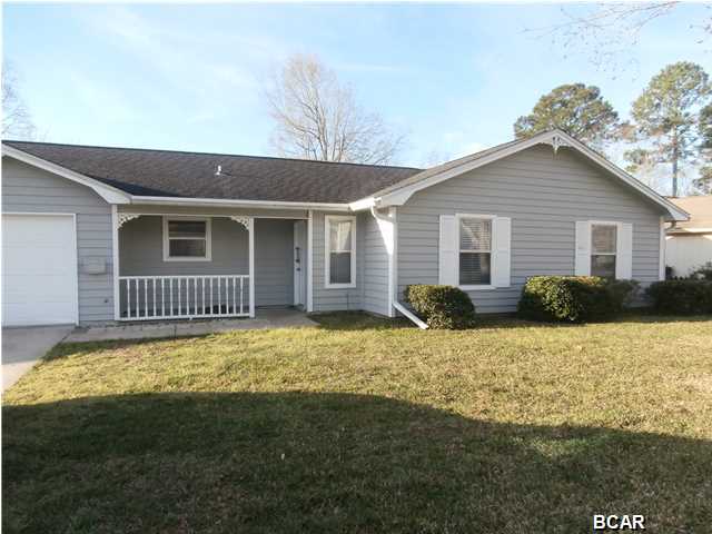 Quaint 3 bedroom 2 bath in Lynn Haven in the Pine Forest Estates. Newly painted, with 1 car garage and fenced backyard. Main bathroom is Handicap equipped.