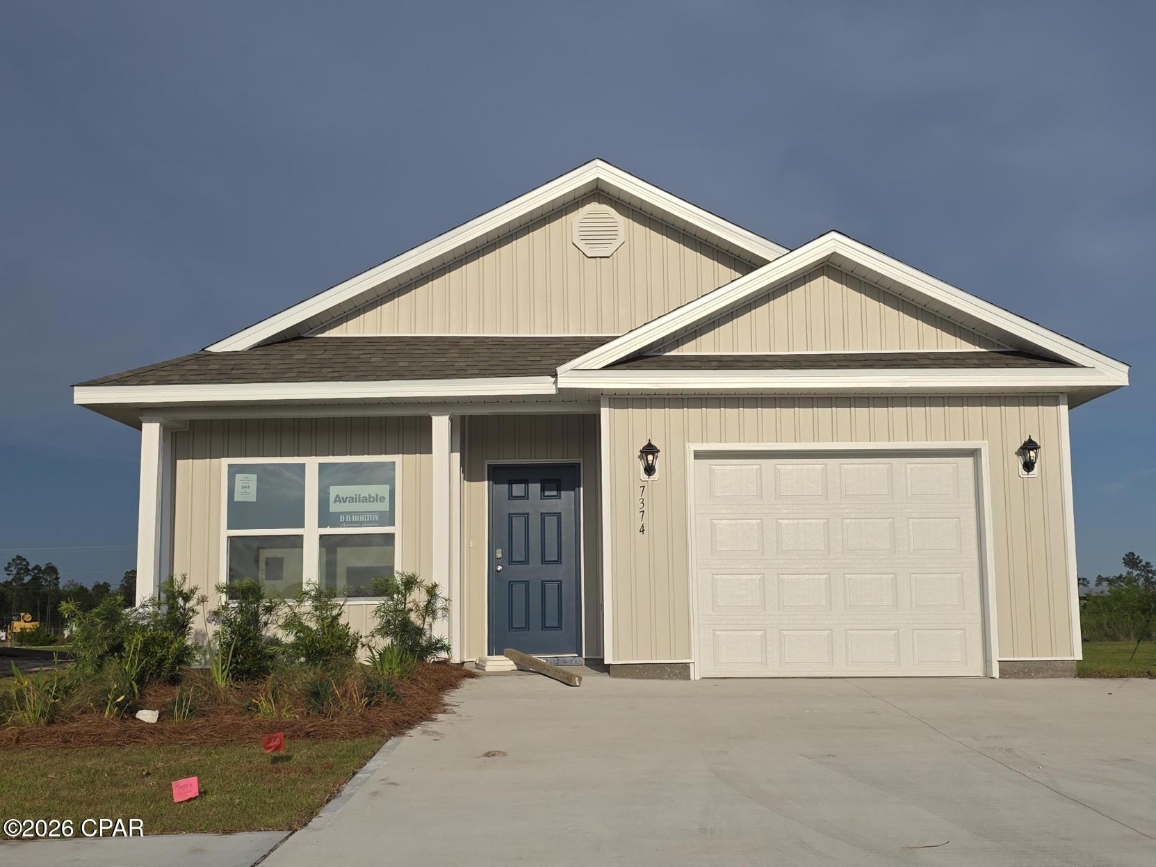 Welcome to the Ryker Plan, one of our new plans at Liberty I Panama City, Florida. The Ryker is a spacious single-story home with 1,443 square feet of comfortable living. This beautiful home offers 3 bedrooms with 2 bathrooms, and a 1-car garage. Met with a cozy covered porch as you enter the home, The foyer welcomes you with beautiful EVP flooring which spans throughout the home in the main areas and bathrooms. Right by the front door is a bonus area which can serve as an office or a creative space. The hallway leads to the garage and laundry room into the open kitchen and living room area and the second and third bedrooms with the second bathroom in between. Each bedroom boasts plenty of space and sizeable closets for organization with soft carpet flooring.

The kitchen includes an island for extra counterspace and seating with granite countertops, stainless steel appliances, and beautiful white cabinetry. Natural light illuminates this main area for your family and friends to enjoy. Nearby, covered patio access is located by the primary bedroom and the dining area. The spacious primary bedroom features its own bathroom complete with double vanity granite countertops, a large walk-in closet, and a relaxing shower. In addition to all the features and amenities our Ryker plan offers, each is built with our Smart Home technology package, designed to bring the ease and convenience of life right to your fingertips.

On the outside of this popular plan, you will see durable vinyl siding, a rear patio to enjoy the spacious back yard and the beautiful Florida weather. Our Liberty community features underground utilities making it less susceptible to damage from severe weather leading to fewer outages and more reliable service. Residents of Liberty can enjoy exclusive access to two amenity centers, complete with two pools, a children's splash pad, two playgrounds for endless fun, a well-equipped fitness center, two pickleball courts and a basketball court to name a few things. To learn more about this home for yourself, call us to get connected today!