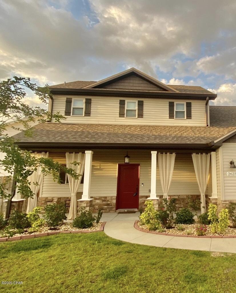 MOTIVATED SELLER! Immaculately maintained home in The Pines of Lynn Haven. Short drive to everything! Fully fenced lot sits on a beautiful cul-de-sac. The first floor features a large open concept floor plan with separate laundry room off the kitchen. 65'' Samsung TV and Sound bar does convey. Gorgeous granite counter tops throughout the house, wood-look tile downstairs, crown molding, LED high efficient light bulbs, newly installed seamless gutters. Master bedroom has two large closets and over-sized walk in shower. Manabloc plumbing system allows you to shut off water from each individual room. This home is turnkey and waiting for new owners.