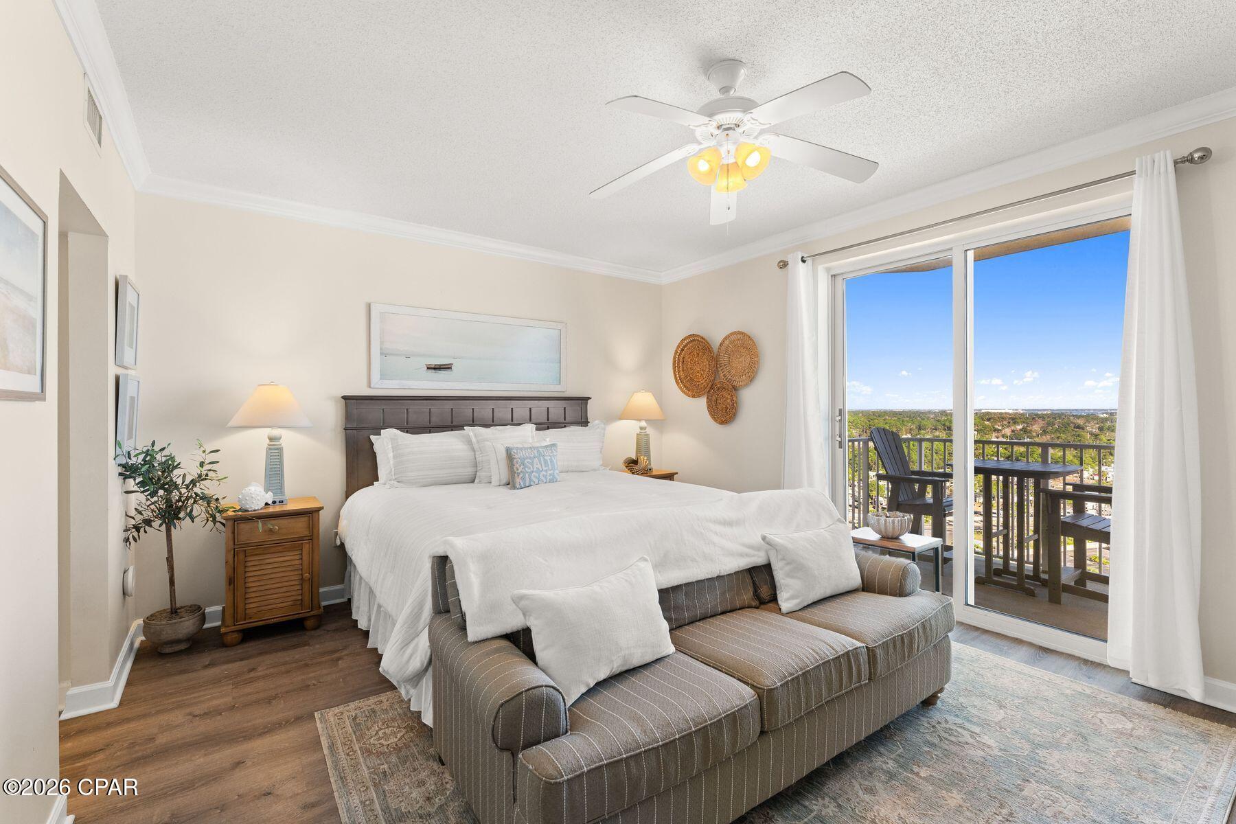 Wake up to sweeping Gulf views from this corner Boardwalk studio, perfectly designed for effortless beachfront living. The unit features a king bed, a well-equipped kitchenette, and a spacious bathroom with both a tub and shower plus a dual-vanity sink—everything needed for a comfortable stay at the beach. Thoughtfully laid out and easy to maintain, this studio delivers strong appeal for both personal use and short-term rental guests.
Located on the east end of Panama City Beach, Boardwalk offers a gated entrance and a true resort experience, including a gulf-front pool, kids' splash pad, hot tub, on-site corner market, and tiki bar—making it easy to enjoy the beach lifestyle without ever leaving the property. Whether you're seeking an income-producing investment or a low-maintenance second home, this studio is an excellent opportunity to own your own beachfront oasis.