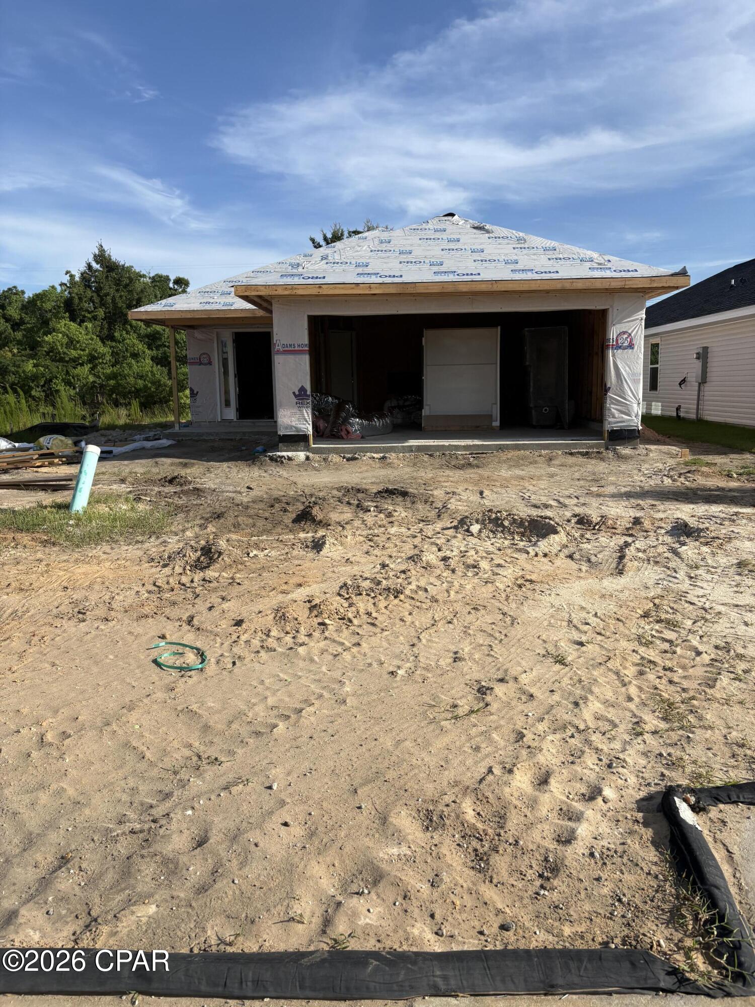 ***UNDER CONSTRUCTION*** SELECTIONS AND COLORS WILL VARY.
This Brand-new construction 1,317 square foot home features a cozy floor plan, knock out ceilings in the family room and master bedroom. The kitchen features stainless-steel appliances, quartz countertops and a breakfast bar. This model features coretec pro plus flooring in all formal and wet areas. This community is approximately 9 miles from Tyndall Air Force base, 22 miles from Mexico beach, and 22 miles from Panama City beach. Come and experience the difference with Adams Homes.