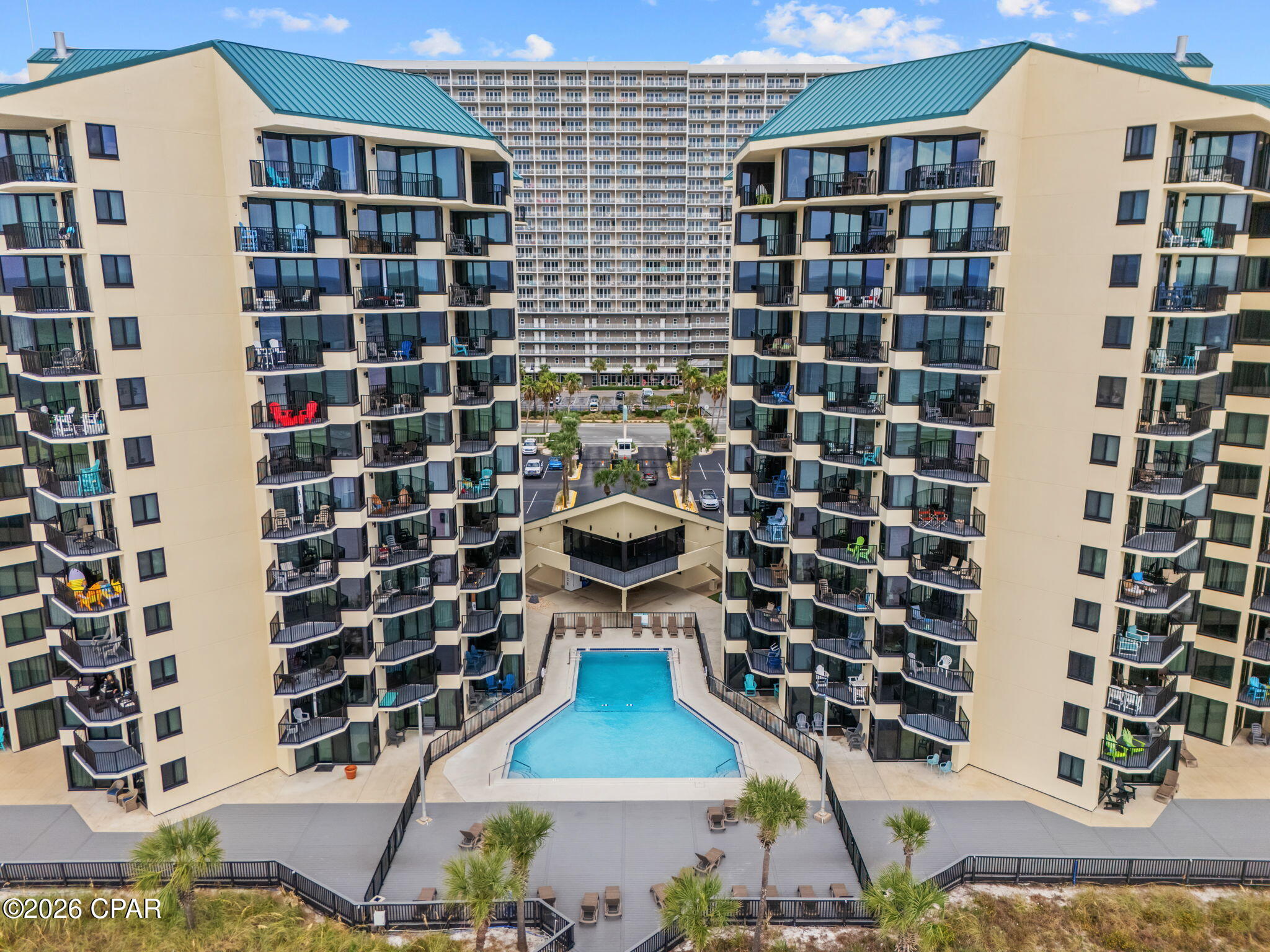 -Sunbird Condo--Great location!Gulf-front living in Panama City Beach! This motivated seller is offering an A floor plan, which is the largest one-bedroom layout available at Sunbird. The condo features a roomy living area and a separate dining space that could potentially be converted into an additional bedroom. The bedroom fits a king-size bed and includes a walk-in closet. Owners enjoy flexibility to make updates; for example, some have added French doors to open up Gulf views from the bedroom. This floor plan also boasts the largest bathroom among the units.
Sunbird is a gated community that has recently been refreshed with new paint, repairs, and updated landscaping. Amenities include three swimming pools (the west pool is heated during cooler months), composite sun decks, gas grills, and a fitness center with upgraded equipment. Residents can also enjoy pickleball and tennis courts. The location  is conveniently within walking distance of restaurants and shopping.