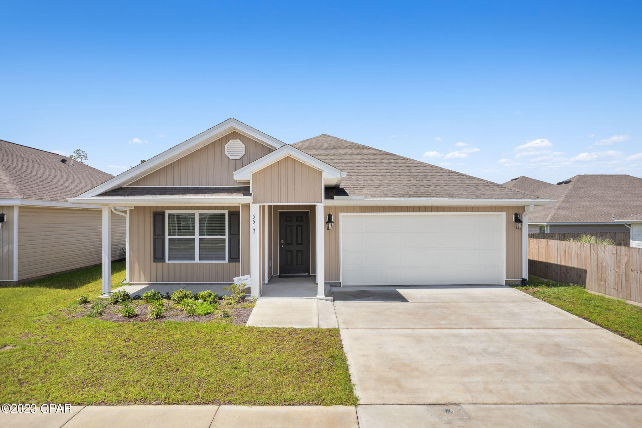 This is a 4-bedroom 2 bath home with a large backyard. Two car garage. The kitchen features a double oven and a built-in microwave, stove, refrigerator and dishwasher.  There is covered patio for those summer barbeques.