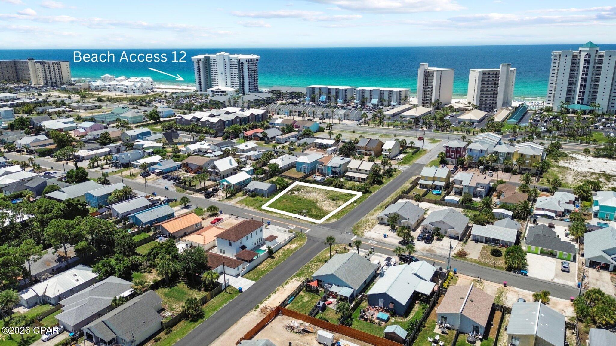 Rare Double Lot in Panama City Beach - Beach, Boating & Development Potential! Discover an exceptional opportunity to own a 100' x 115' corner double lot (Lots 20 & 21) in the Holiday Beach community of Panama City Beach. Zoned R-3, this property offers outstanding potential for a custom coastal home, vacation retreat, or investment property, subject to buyer verification of zoning, density, setbacks, parking, utilities, permitting requirements, etc. Enjoy the coastal lifestyle with Beach Access 12 approximately 0.4 miles away, the Grand Lagoon public boat ramp just 0.2 miles away, Capt. Anderson's Marina and Restaurant only 1.8 miles away, and St. Andrews State Park approximately 2.7 miles from your doorstep. Whether your day includes boating, fishing, paddleboarding, dining on the waterfront, or relaxing on the sugar-white sand beaches, everything is just minutes away. The property was inherited and is being sold As Is. No survey is available. Buyers are encouraged to conduct their own due diligence regarding dimensions, utilities, zoning, allowable uses, development potential, and all information important to their intended use. Don't miss this rare opportunity to own a generously sized double lot in one of Panama City Beach's coastal neighborhoods.