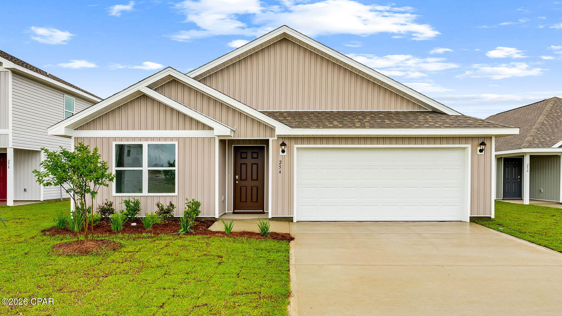 Welcome to the Cali located at the enchanting Park Place community in Panama City, Florida. The Cali is one of our popular one-story floor plans used in many communities across the country, making it an excellent choice for a new home. With this 4 bedroom, 2 bath home, you will see 1,799 square feet of spacious living perfect for a small family to enjoy comfortably.

As you walk inside the Cali, you will see the long main hallway leading you to the open living room and kitchen. The 8' ceilings throughout the home add to the feeling this of open, spacious floorplan. Engineered vinyl plank flooring throughout the main areas offer a sleek, low-maintenance way to keep your floors looking great while soft carpet in the bedrooms keep your feet warm and comfortable. The kitchen and bathrooms feature quartz countertops and white cabinetry, a walk-in pantry, and a large island ideal for family and guests to enjoy your meals together. The primary bedroom has its own bathroom featuring a spacious walk-in closet, a double vanity, and a separate walk-in shower and tub. Each room in the house has large windows that allow plenty of natural light in to brighten your mood and home up.

On the exterior of the home, you will see beautiful vinyl siding on all sides of the home with 30 year dimensional shingles. Sidewalks line every street so you can enjoy the unbeatable Florida sunsets and sunrises on your walk with the kids or the dogs.

Our Park Place community features underground utilities making it less susceptible to damage from severe weather leading to fewer outages and more reliable service. Residents of Park Place can enjoy exclusive access an amenity center complete with a pool and playground for all to enjoy.

Park Place is Less than 10 miles to Tyndall Air Force Base, making it our closest neighborhood to the base. It is located only 18 miles to the beautiful white sand beaches of Panama City Beach and 10 miles to the business and shopping district of Panama City, 23rd Street and Historical Panama City. Park Place is close to great schools in the area and only 23 miles from the quiet, well visited Mexico Beach, Florida.

Today is the day to see why the Cali is one of our most popular floor plans. Contact us today to find your next home at Park Place!