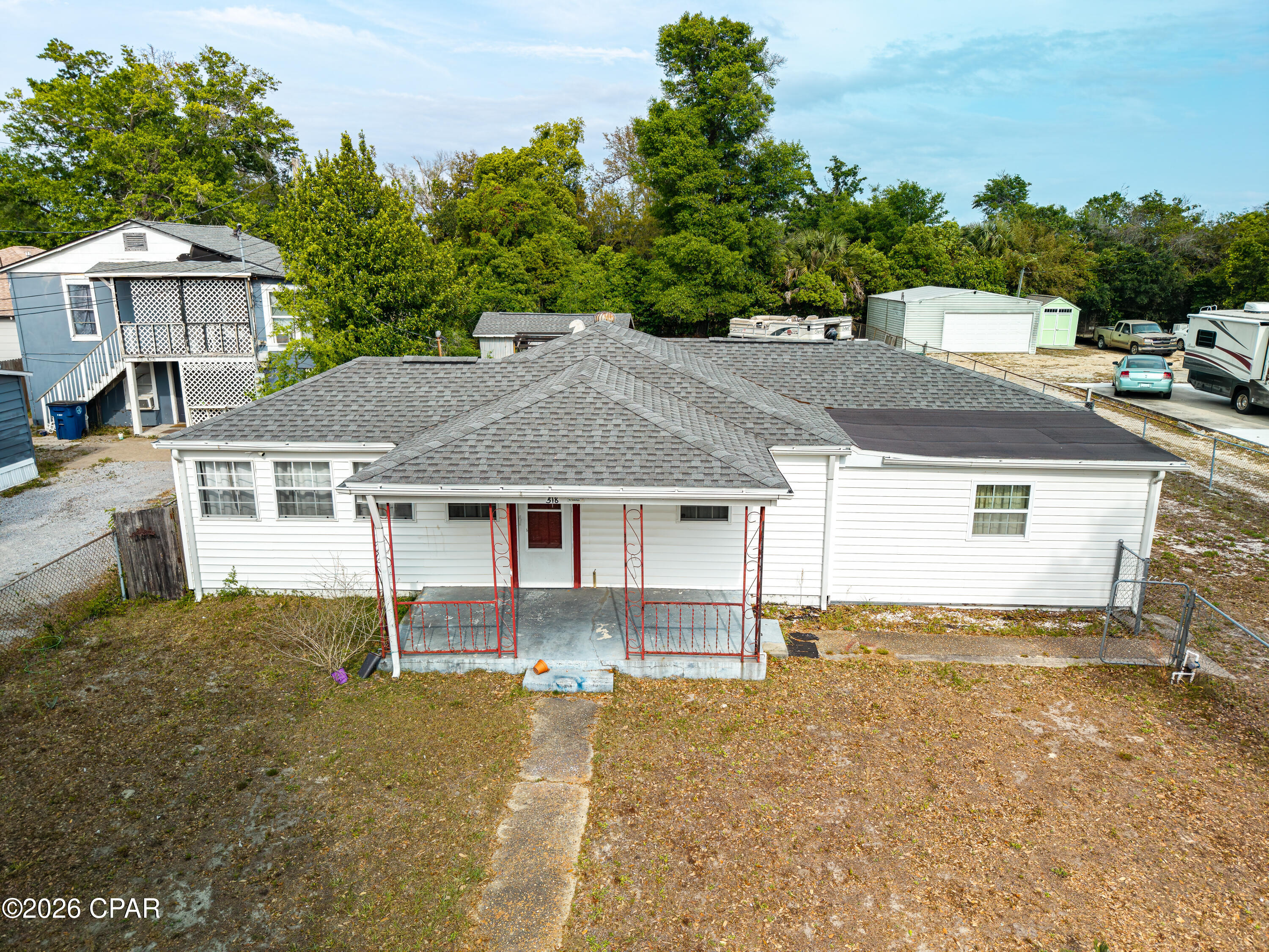 Affordable 3-bedroom, 2-bath home in Panama City offering over 1,400 sq ft of living space. Features a functional layout, spacious living areas, and a large yard with two storage buildings out back, perfect for tools, equipment, or extra storage. 

Conveniently located near shopping, dining, and schools.