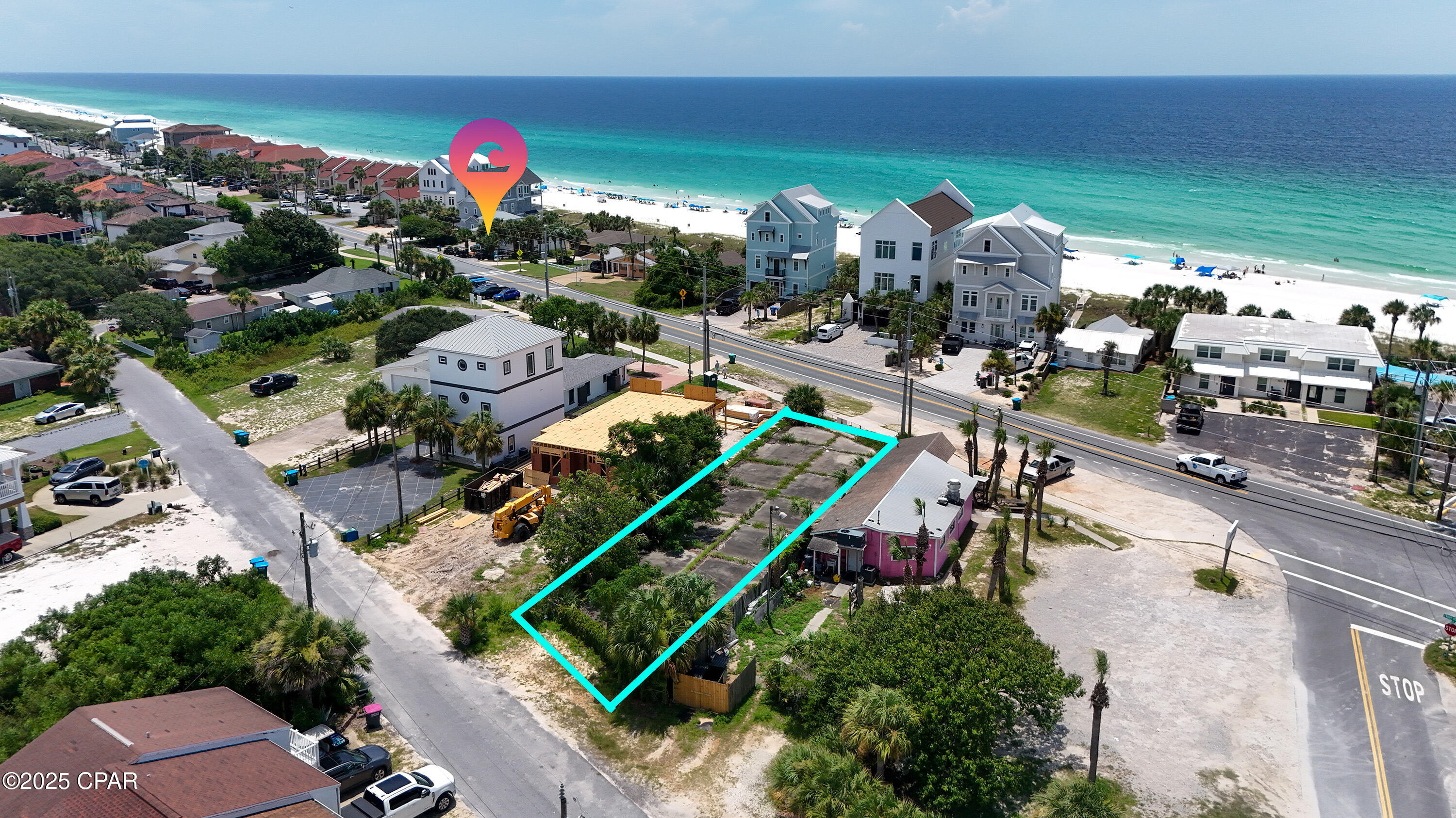 Under Contract - Taking Backups  'CURRENTLY UNDER CONTRACT, SELLER WILL CONSIDER BACKUP OFFERS Incredible opportunity to own a prime residential lot on the sought-after west end of Panama City Beach. This spacious 56x150 lot offers dual street access from Webb Street and Front Beach Road, giving you flexibility for your build and layout. Located directly across from the Gulf, with beach access nearby, this lot is surrounded by some of the area's best attractions. Enjoy being close to popular local favorites like Carousel Supermarket and Thomas Donuts, as well as top dining, shopping, and entertainment options including Dolly Parton's Pirates Revenge, TopGolf, Pier Park, and McGuire's Irish Pub. Situated in a golf-cart-friendly community, this is the perfect location for your dream beach home or investment property in one of the most desirable areas of the beach.