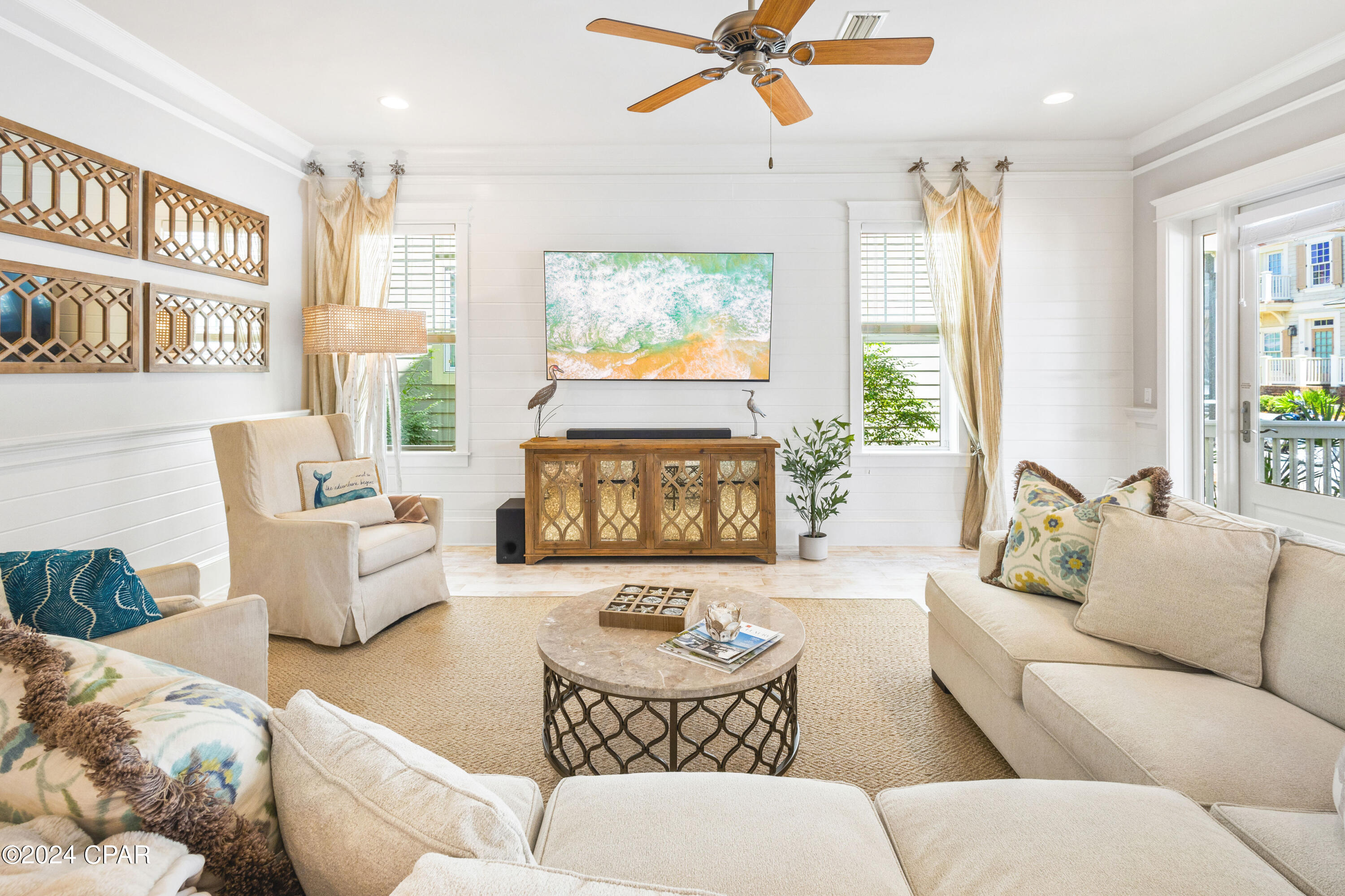 Ride back in time... And rediscover a more PLEASANT way of life. Carefree days and front porch hellos. Welcome to 48 Pleasant Street, where Classic Americana meets Modern Luxury. This is the ONLY beach cottage of its kind on the market in Prominence on 30A. A RARE chance to experience a more Pleasant Life.

This stunning home has NEVER BEEN RENTED, but it is available for short-term rentals. It's like buying a pristine new home, perfect for a primary or secondary residence, and an incredible investment opportunity!

Elegantly decorated as if by Ralph Lauren and Donna Reed, this home comes FULLY FURNISHED. Enjoy beautiful hardwood floors, stone countertops, 10-12 foot ceilings, 8-foot doors, and unique design details at every turn. With 3 bedrooms and a bunk room, this gem comfortably sleeps 10+ guests. It boasts a dreamy front porch, a detached TRUE 2-car garage with epoxy flooring, an outdoor shower, and a 6-seater golf cart—truly, this dream home has it all.

Prominence on 30A is THE PLACE for those wanting to experience the area with easy access to new and longtime 30A attractions along the stunning white beaches of The Panhandle. Prominence features incredible amenities, open green spaces, over 17 miles of bike paths, a beautiful town center, and 2 resort-style pools. The Big Chill, a popular entertainment spot, offers an outdoor 25 ft LED theater screen hosting concerts, sporting events, movie nights, activities, restaurants, and boutique shops. Prominence is ideally situated between Seaside & Seagrove Beach to the west and Alys and Rosemary to the east, just 20 minutes from Pier Park.

Life is meant to be experienced and 48 Pleasant Street is ready for you!