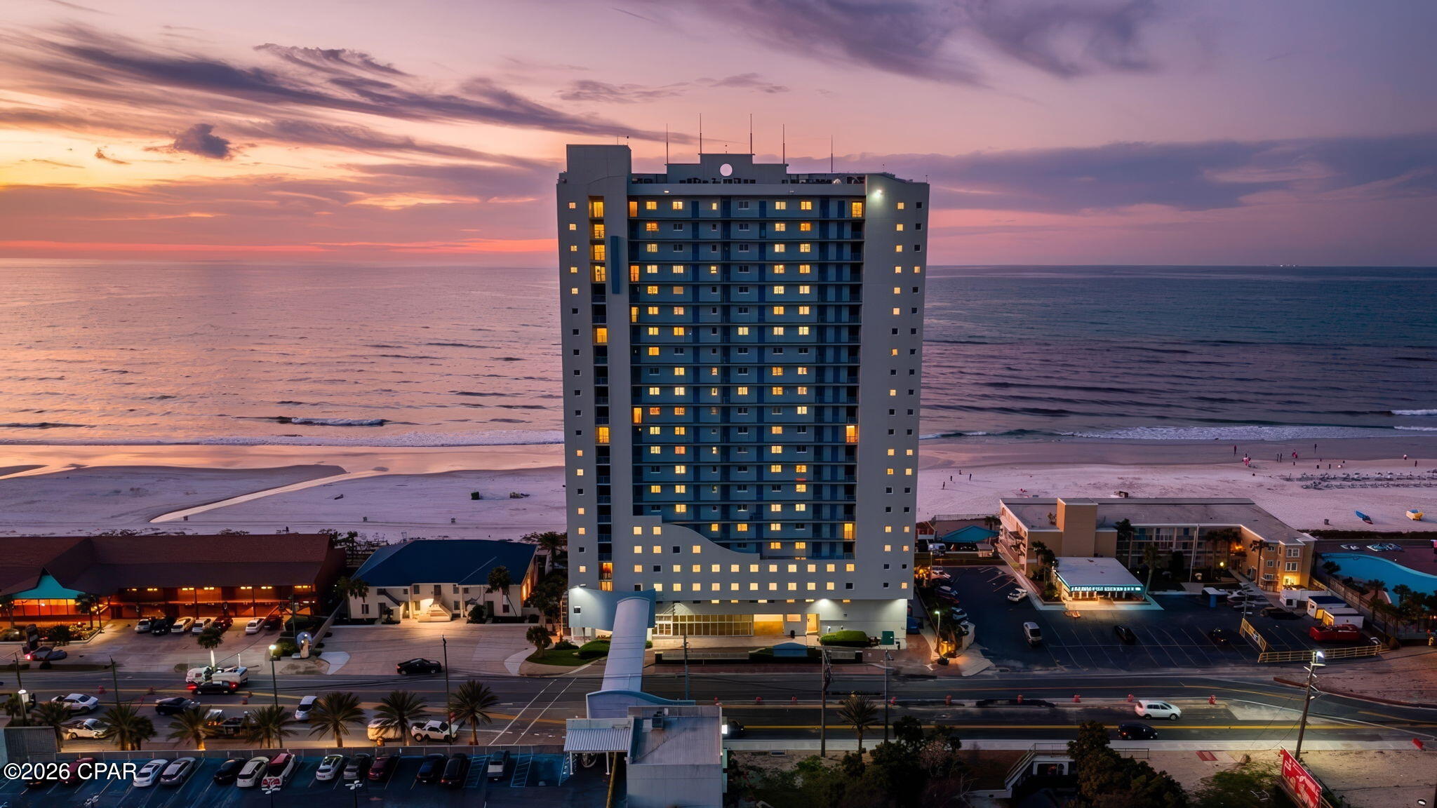 Wake up to calming, elevated views of the Gulf and the resort-style pool from this polished 4th-floor 1BR/2BA + bunk condo at Sterling Breeze. The lower floor places you closer to the sugar-white sands and emerald waters while overlooking the pool, creating a more immersive beach experience with easier access to amenities. Inside, the unit is exceptionally well appointed with tile flooring throughout, tiled showers, granite countertops and designer furnishings. Additional conveniences include in-unit laundry, secure covered garage parking, and access to on-site amenities such as a fitness center and lounge areas. Offered fully furnished and turnkey, it's ideal for personal enjoyment, a second home, or rental income. Perfectly positioned close to Pier Park, Top Golf, restaurants and more.