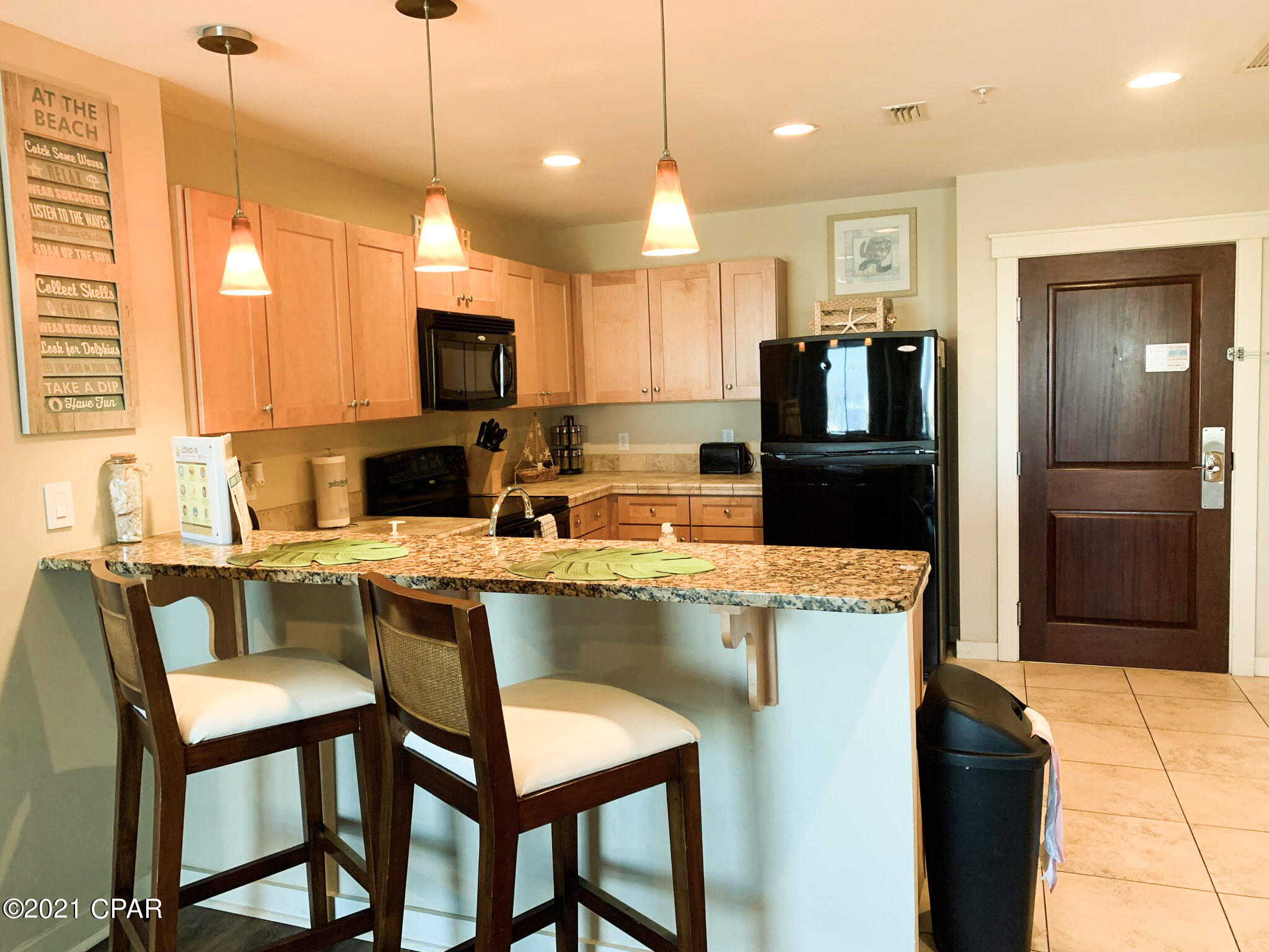 Kickback and relax on your balcony as you enjoy the sun setting over the Gulf of Mexico in this one bedroom one bathroom unit!  You'll be greeted with updated flooring in this condo that sleeps 6.  There's a newer washer/dryer in this unit for you to wash your beach towels and swim gear.  You can set the temperature in the unit to keep you cooled off with the smart thermostat that recognizes when the balcony door has been left open.  We know that being at the beach relaxing all day can be exhausting!  When you're ready to call it a day you'll be able to drift off to sleep in the new purple bed mattress on the king size bed!  

This is currently being used as a vacation rental and has grossed 40K YTD.  If you're looking for a home away from home  or a rental property look no further!